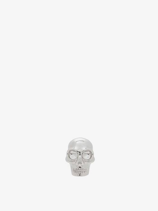 Men's Skull Stud Earring in Silver | Alexander McQueen US