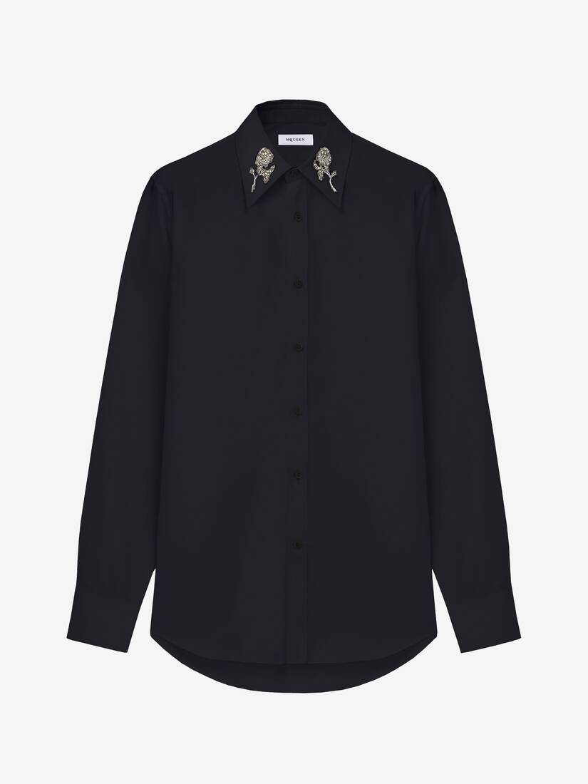 Sailor Tattoo Rose Embroidery Shirt