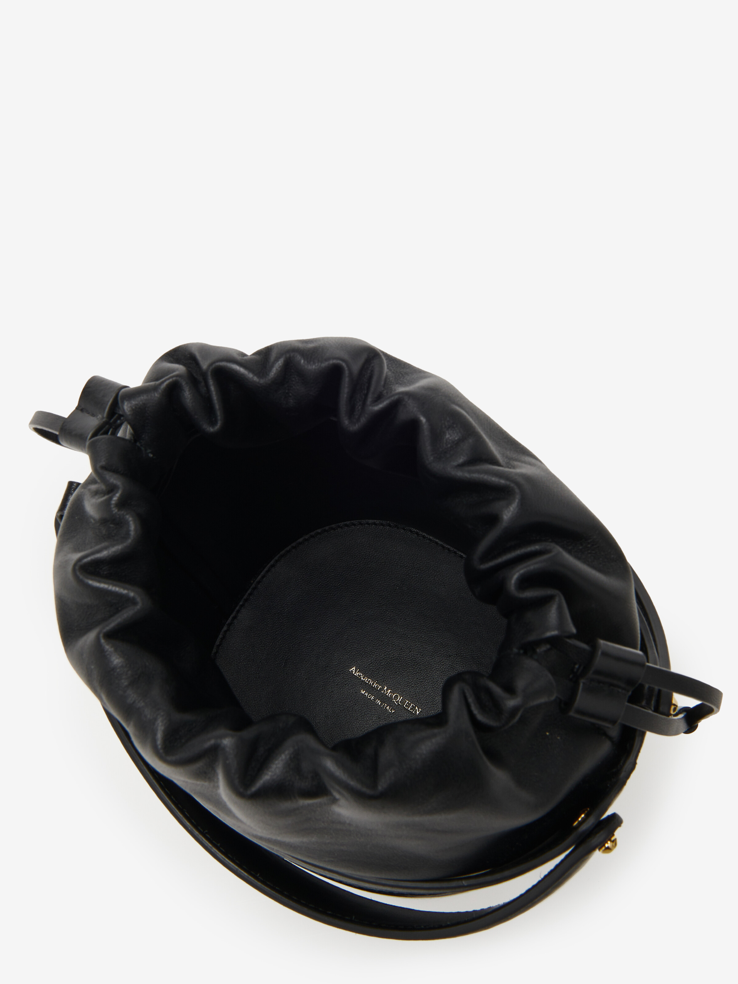 Women's The Rise Bucket in Black in Calf Leather | Alexander McQueen - image 6