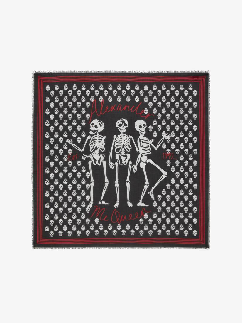 Sciarpa Biker Skull Con Scheletri