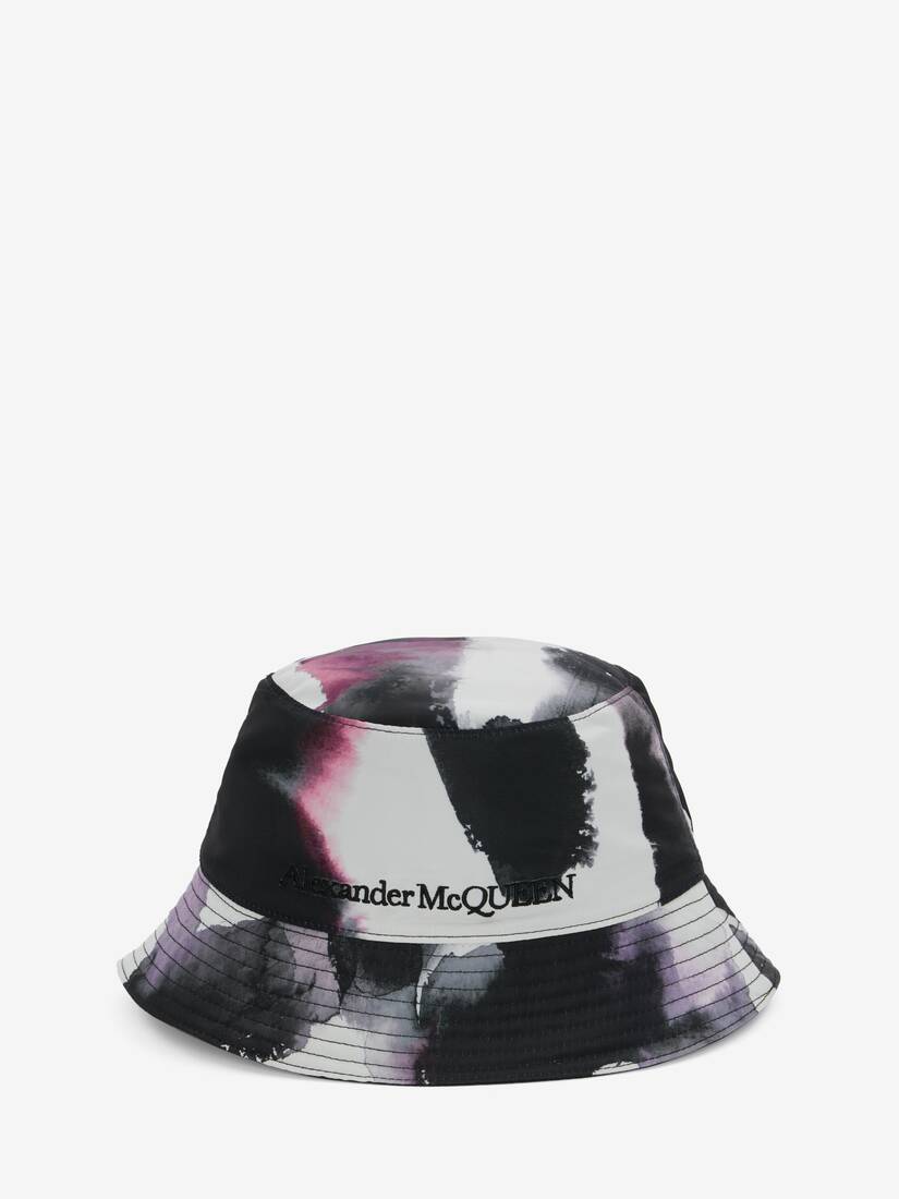 Cappello Da Pescatore Reversibile Watercolour Graffiti Con Logo Seal