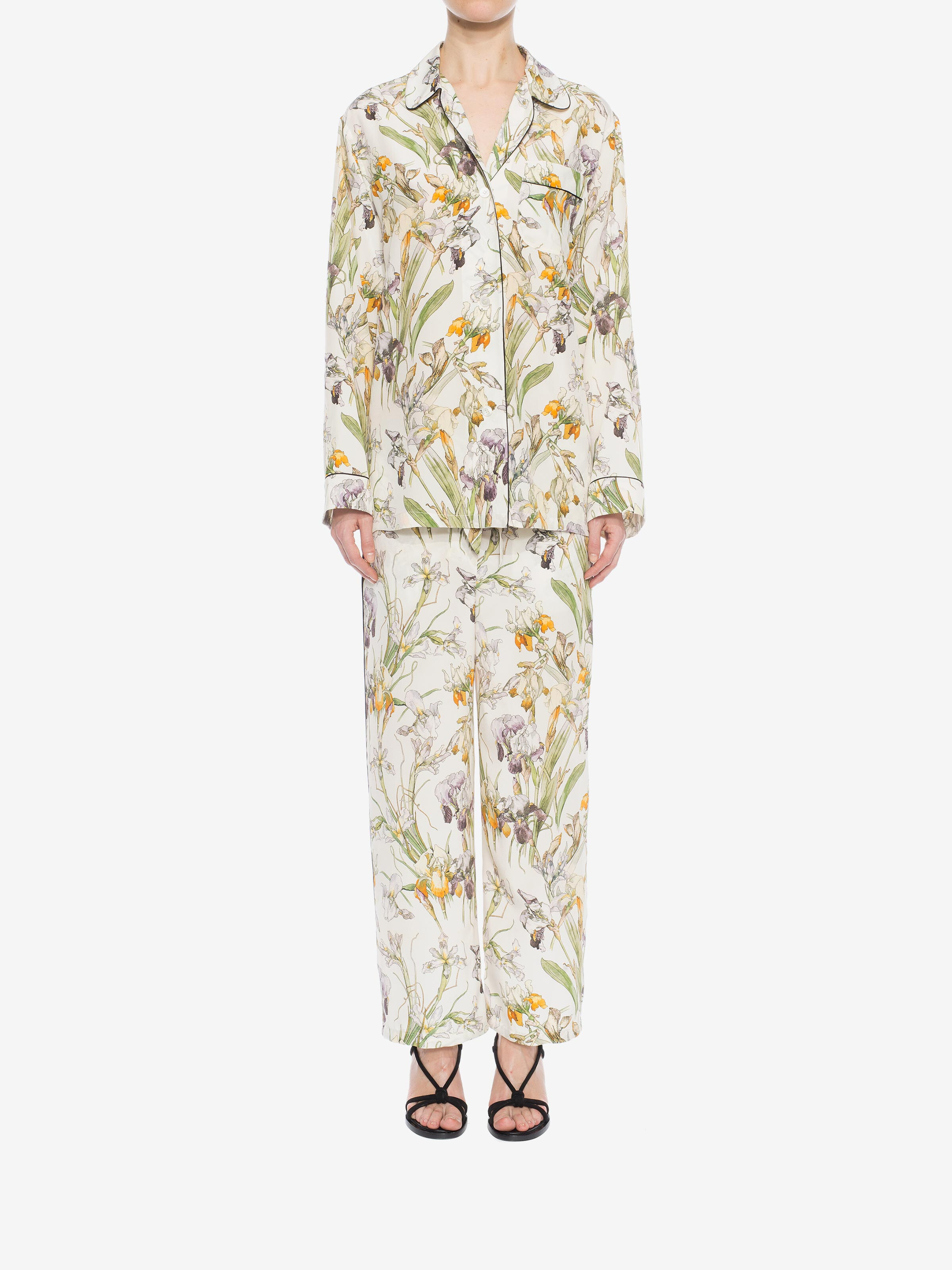 パンツ Alexander Mcqueen Floral Print Pajama Pants Alexander McQueen | Floral Print Wide Leg Trousers | Wide