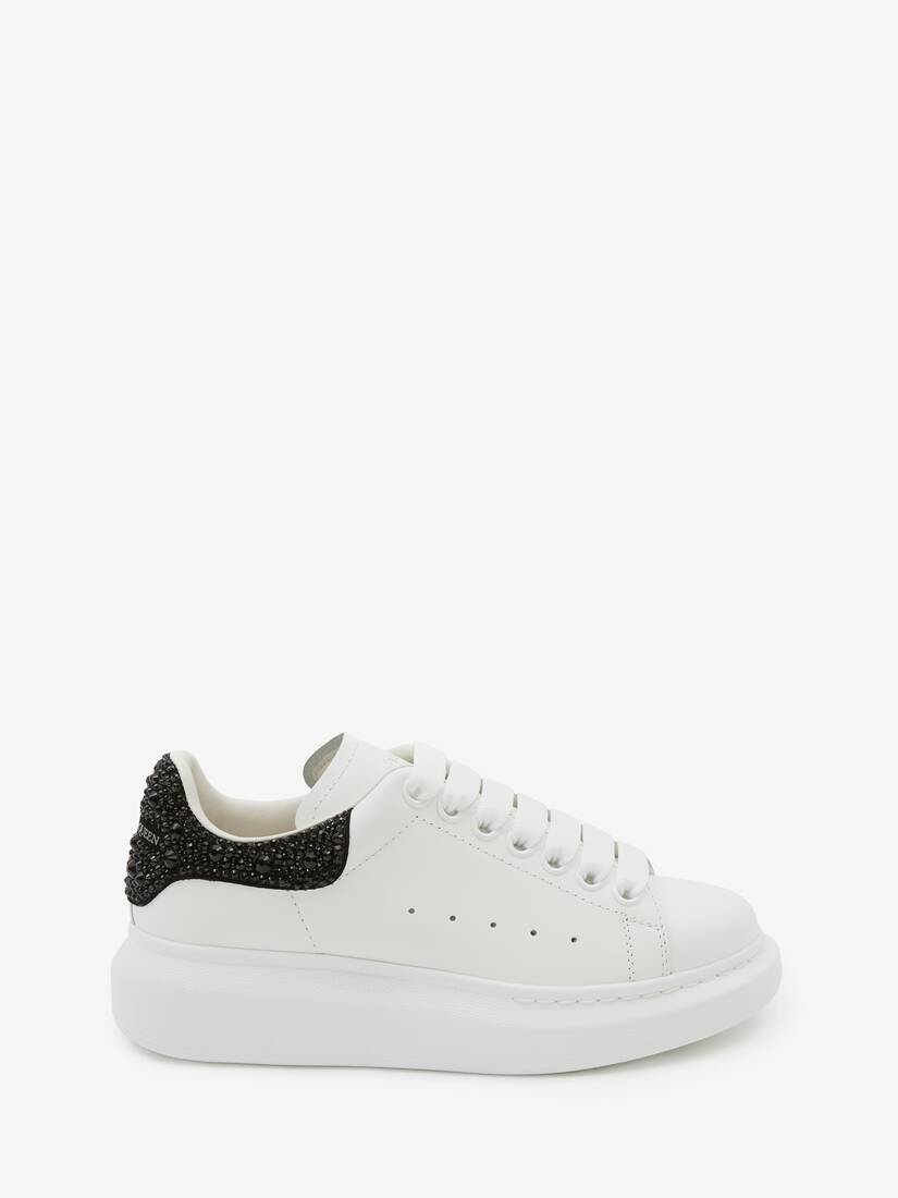 Women's Oversized Sneaker in White/Gold Alexander McQueen EN-US