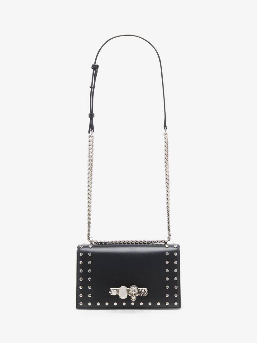 Stud-embellished Jewelled Satchel