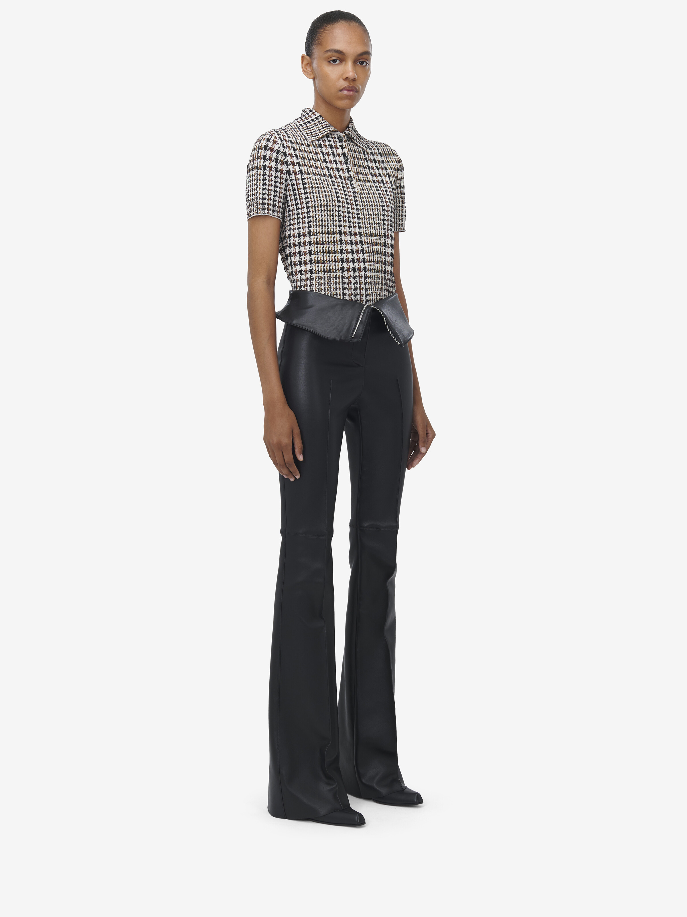 Checked Short Sleeved Top