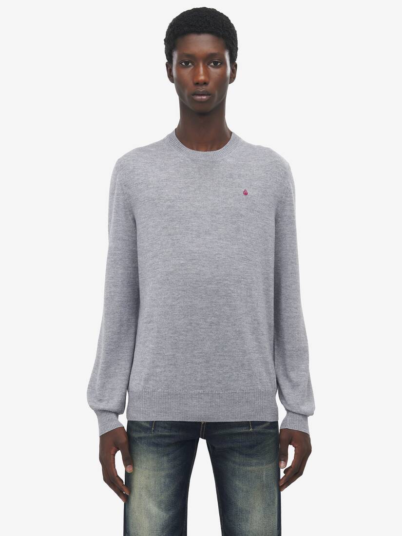 Merino Wool Inverted Skull Jumper