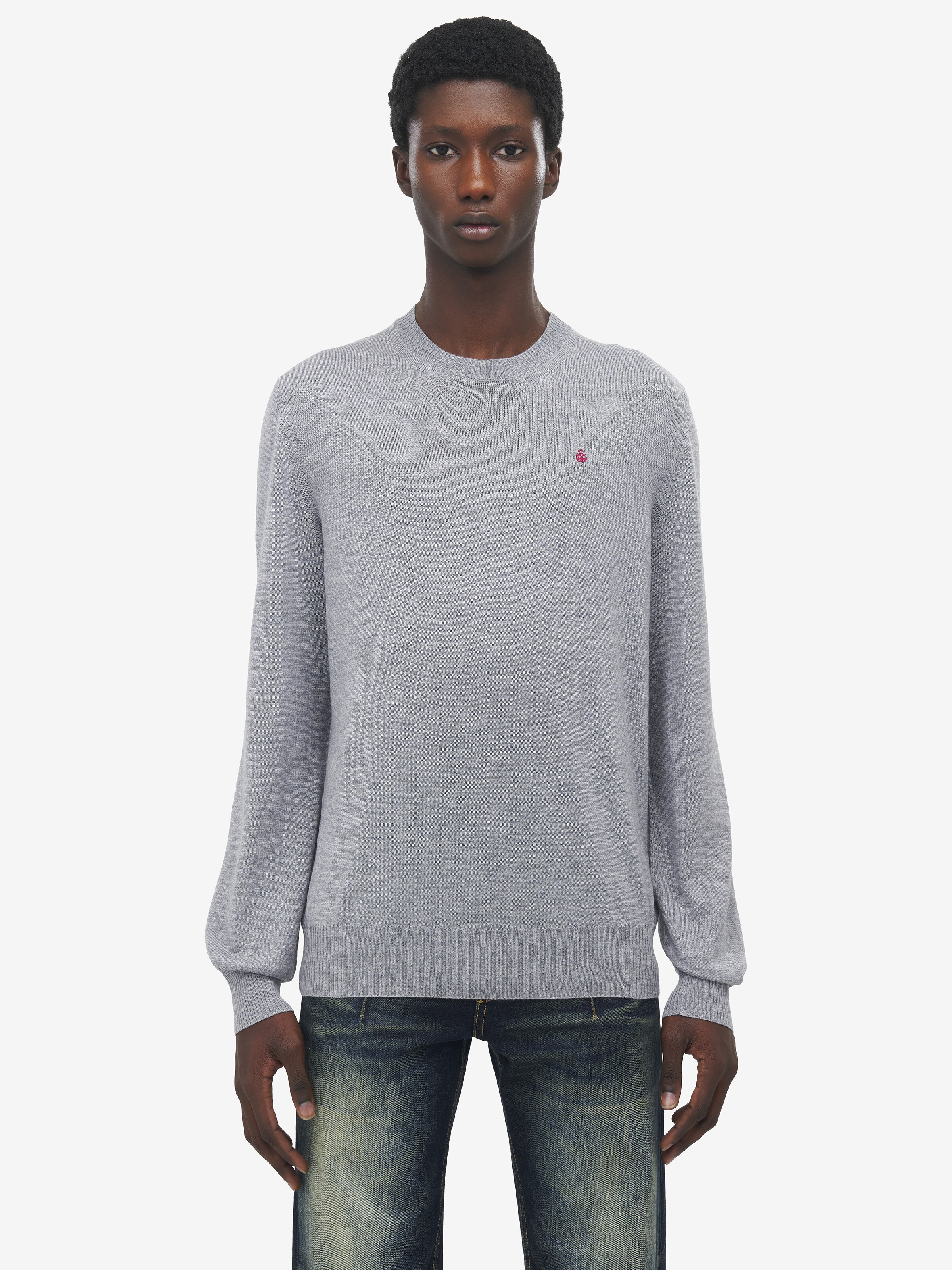 Merino Wool Inverted Skull Jumper