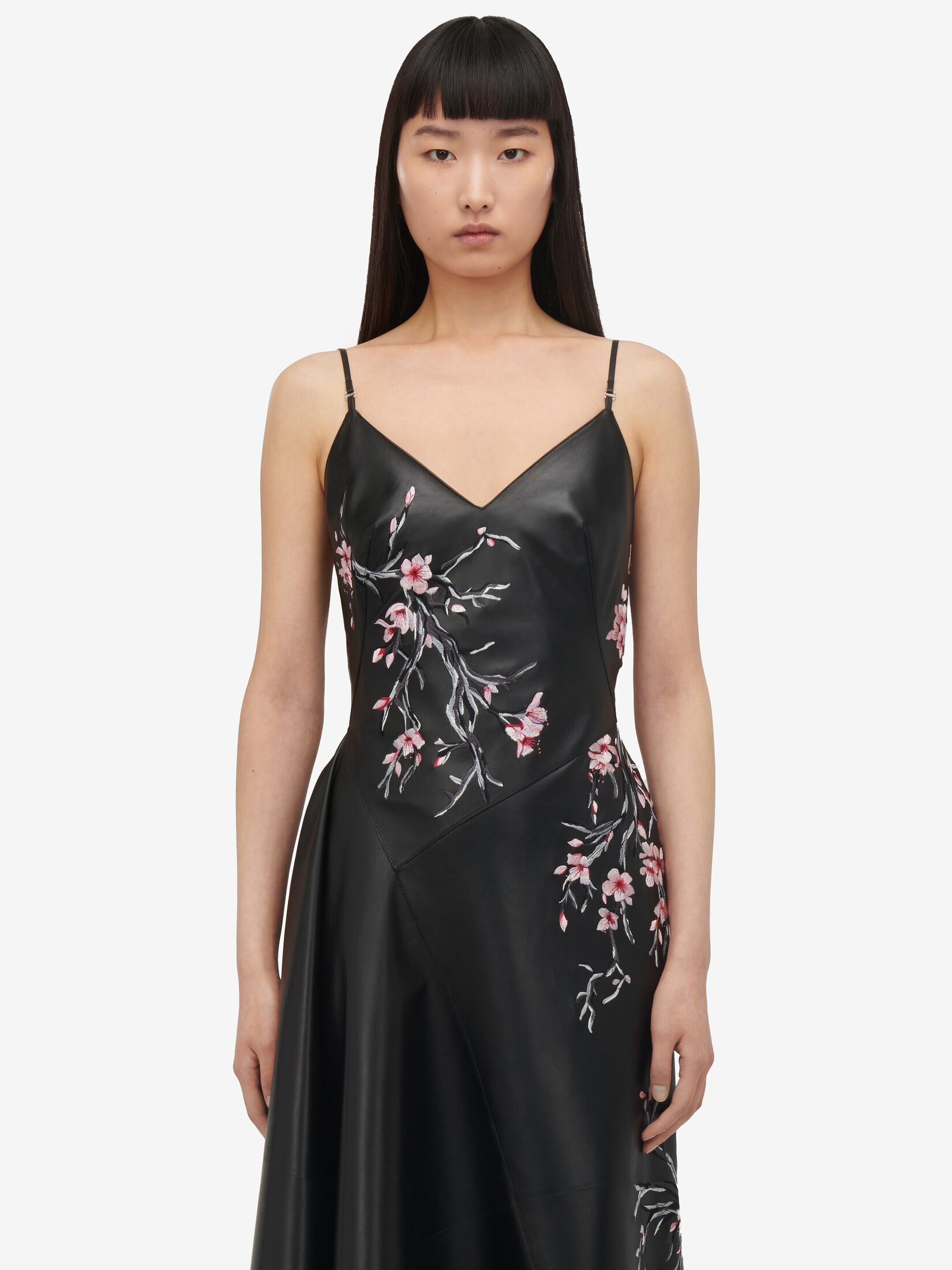 Cherry Blossom Leather Dress