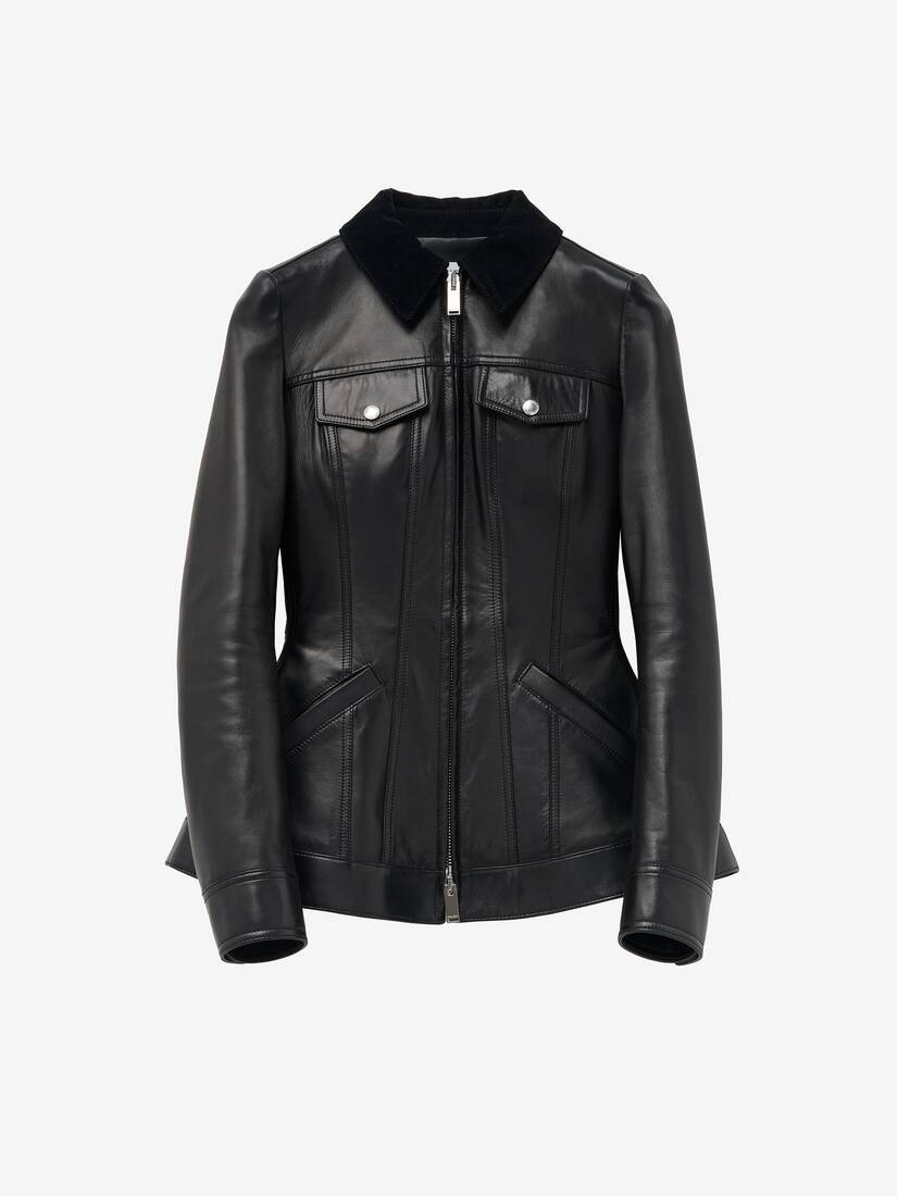 Peplum Leather Jacket