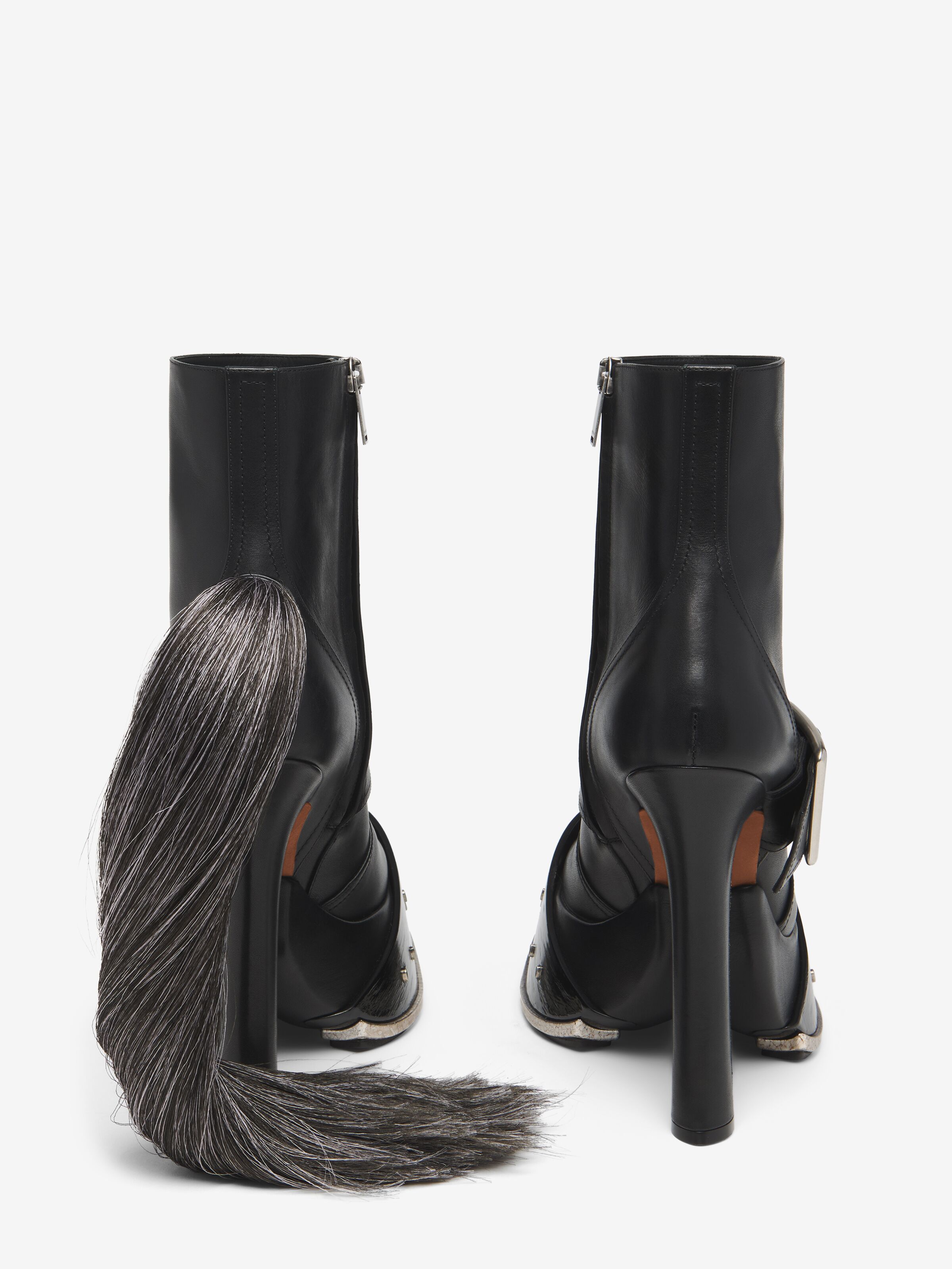 Women's Hoof Boot in Black in Calf Leather | Alexander McQueen - image 4