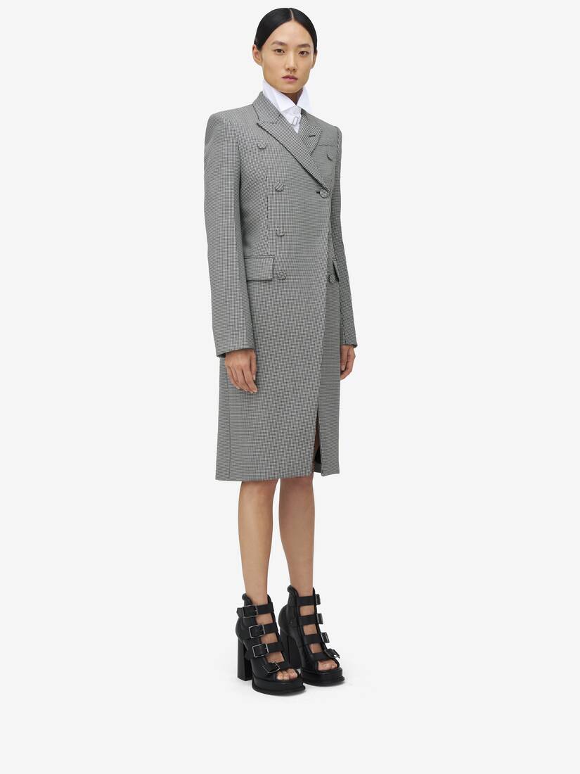 Houndstooth Cutaway Coat