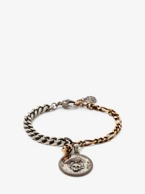 Crow and Skull Chain Bracelet