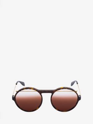 Piercing Round Acetate Sunglasses