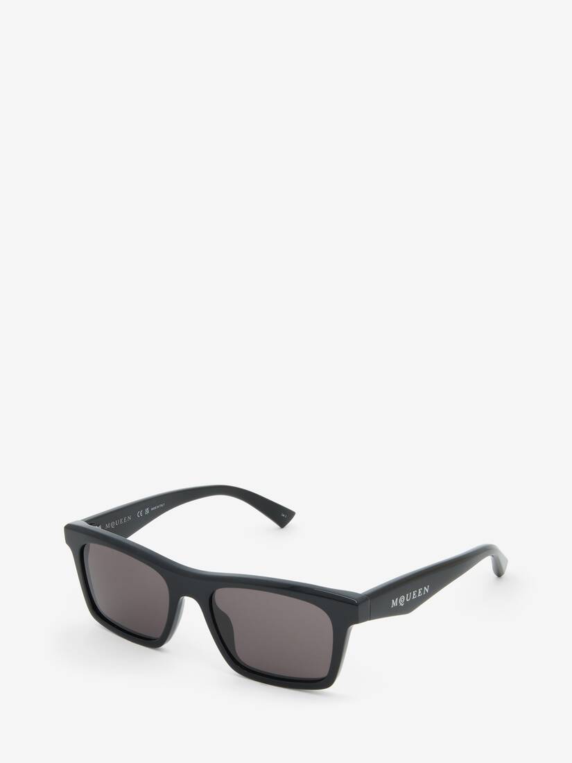 Lunettes de soleil rectangulaires, avec logo McQueen