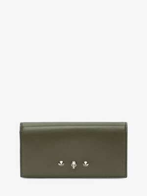 Skull and Stud Continental Wallet