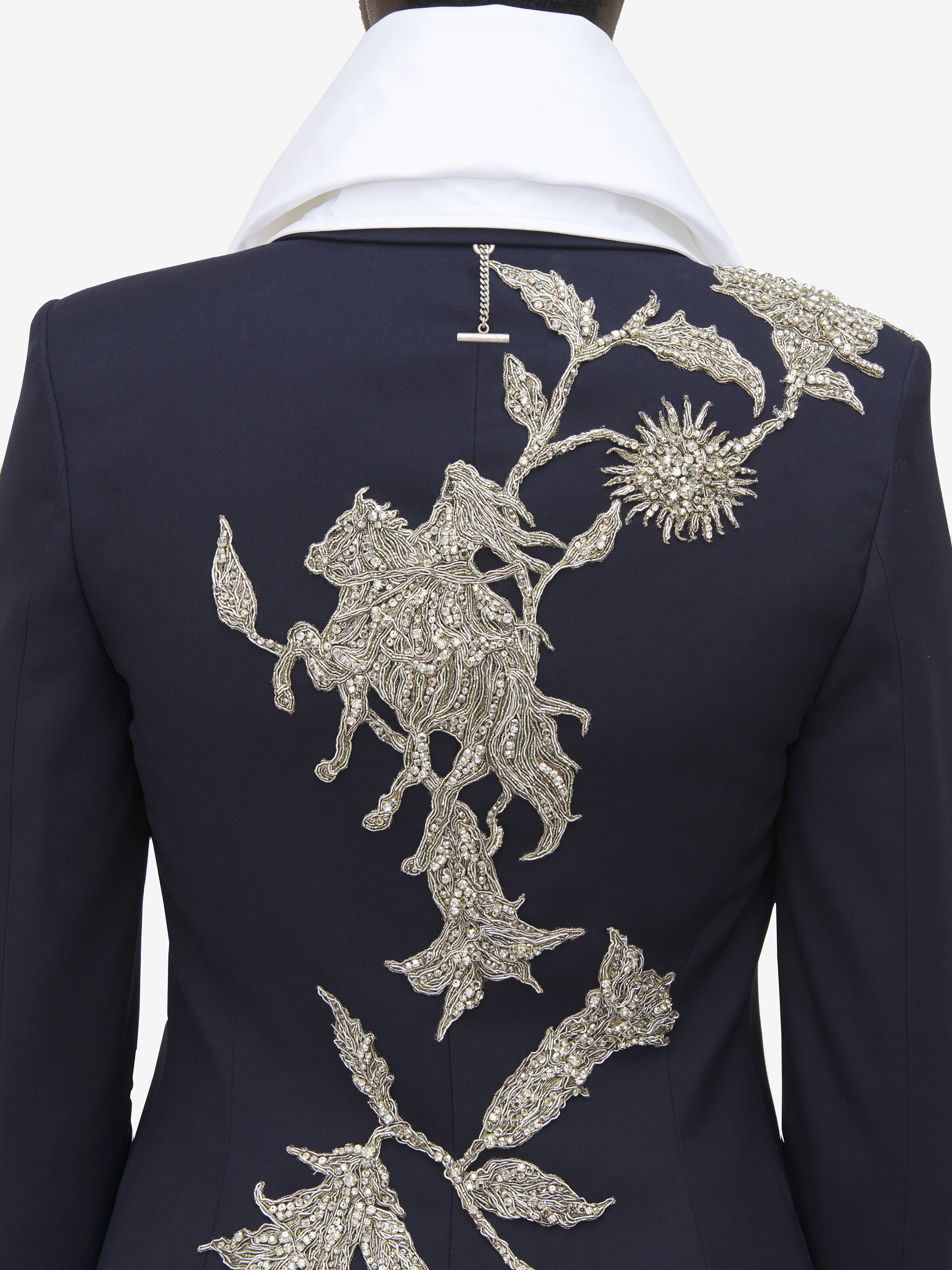 Veste Brodée À Double Boutonnage
