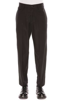 Pantalon raccourci en gabardine de coton à empiècements