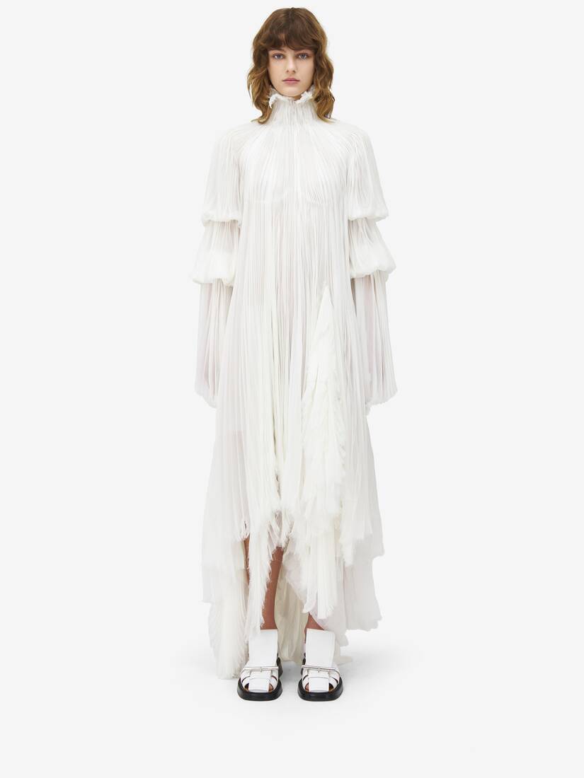 Pleated Chiffon Dress