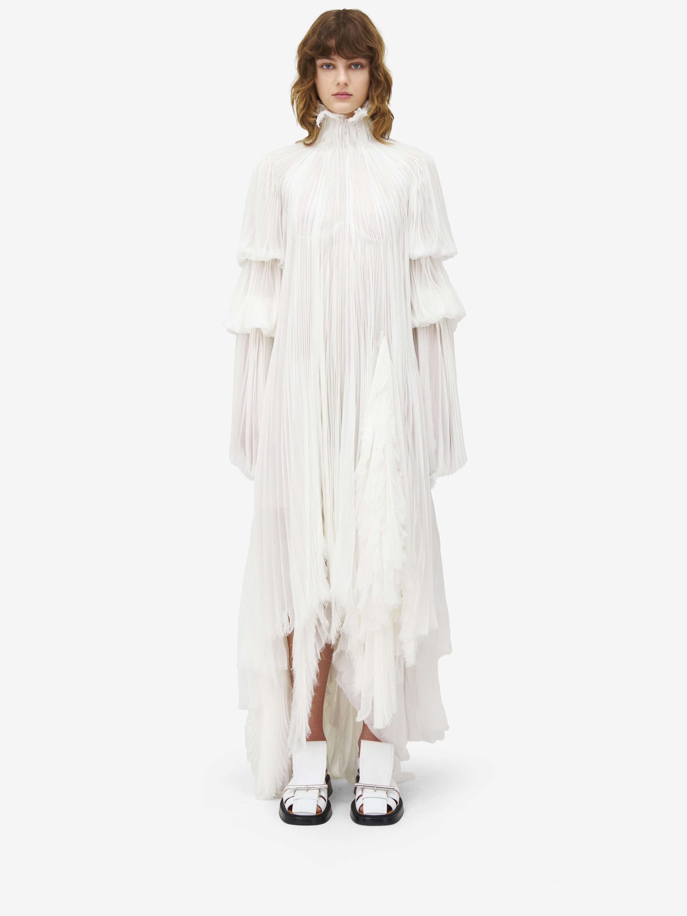 Pleated Chiffon Dress