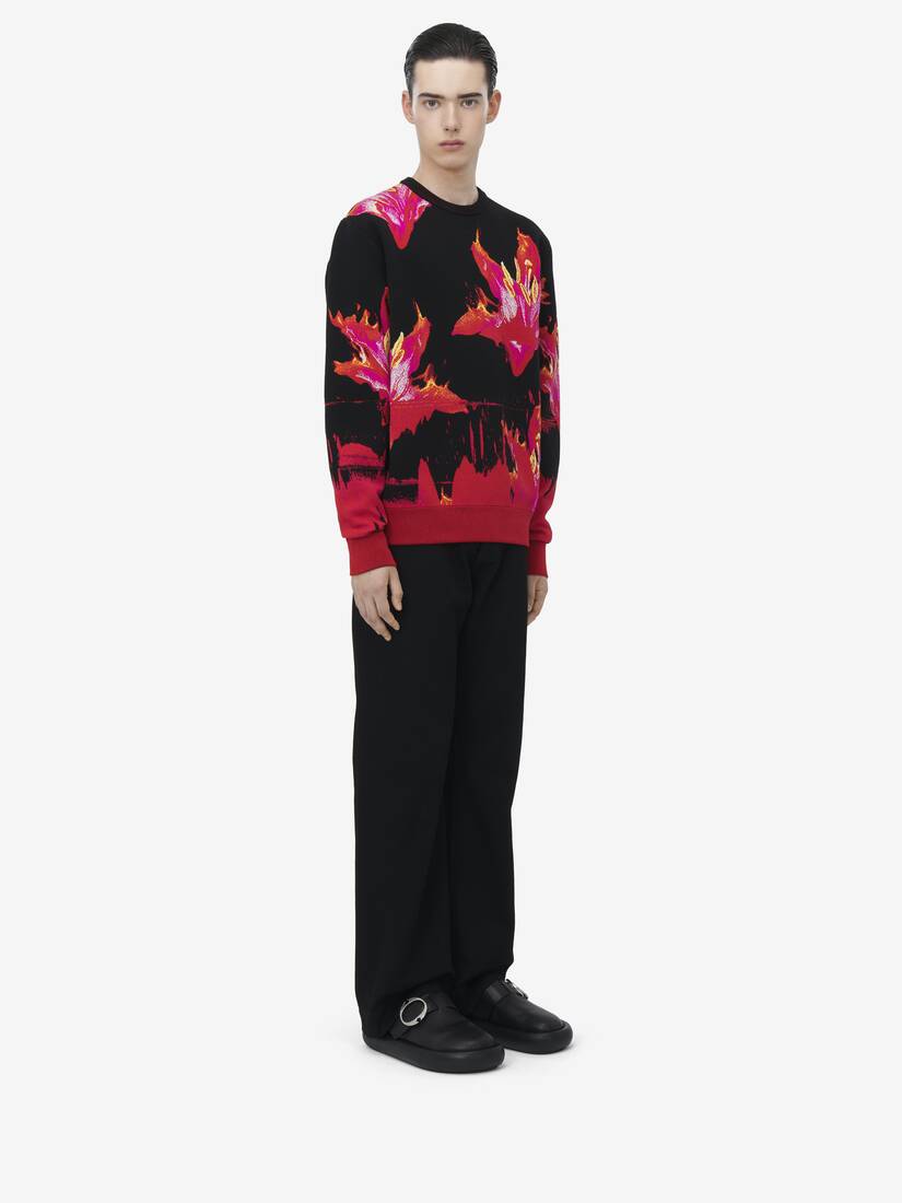 Fire Flower Jacquard Sweater