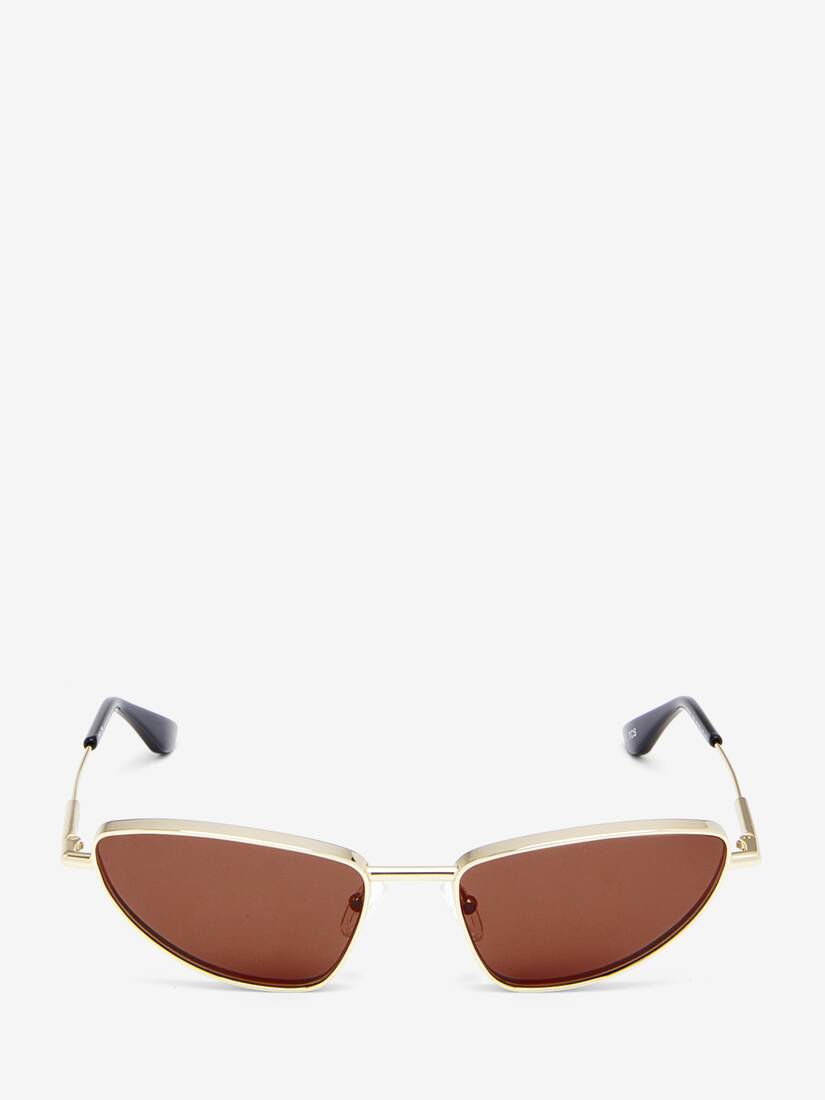 Metal T-bar Soft Cat-eye Sunglasses