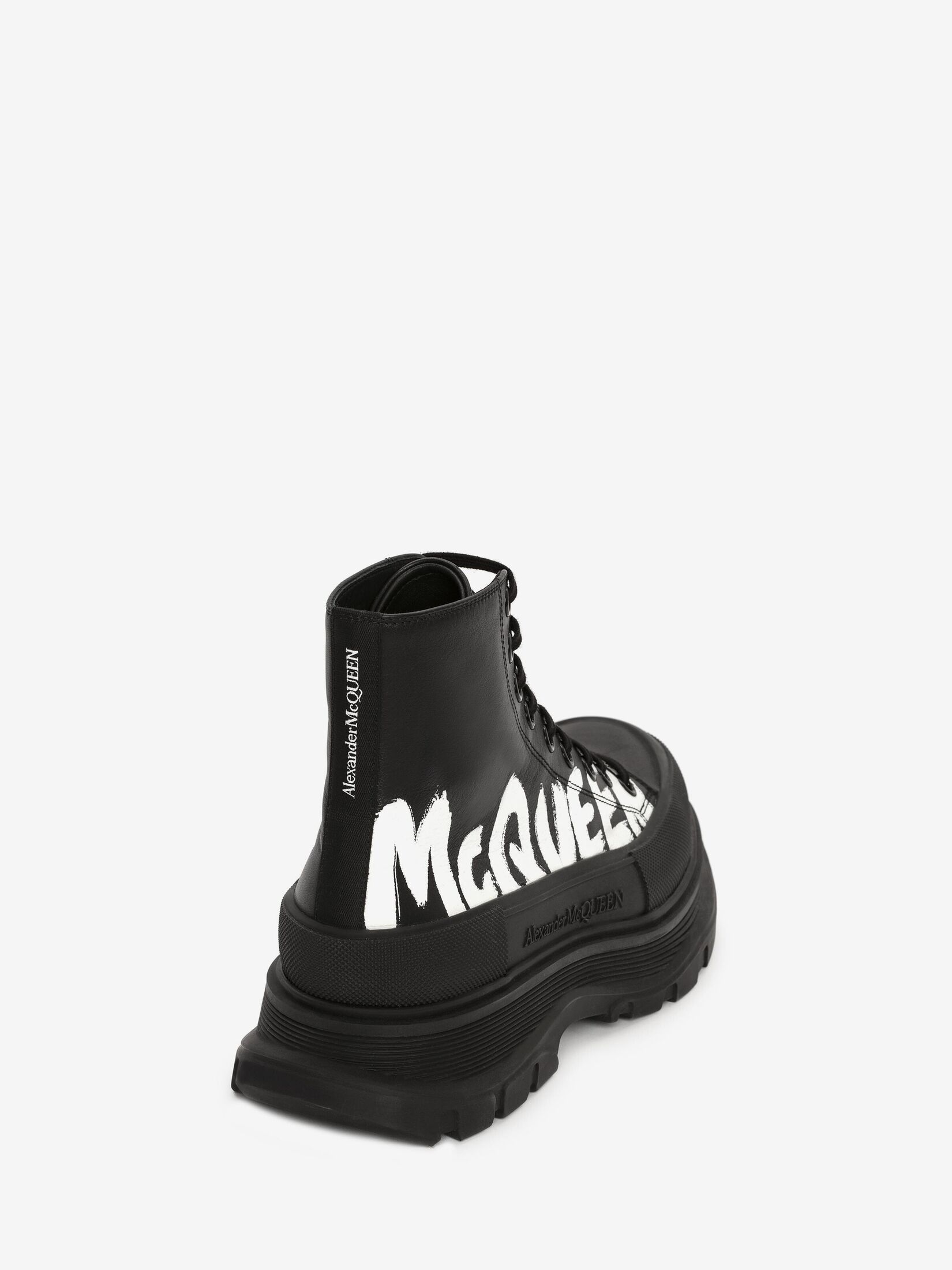 Alexander McQueen Shiny Toecap Tread Chelsea Boot Black
