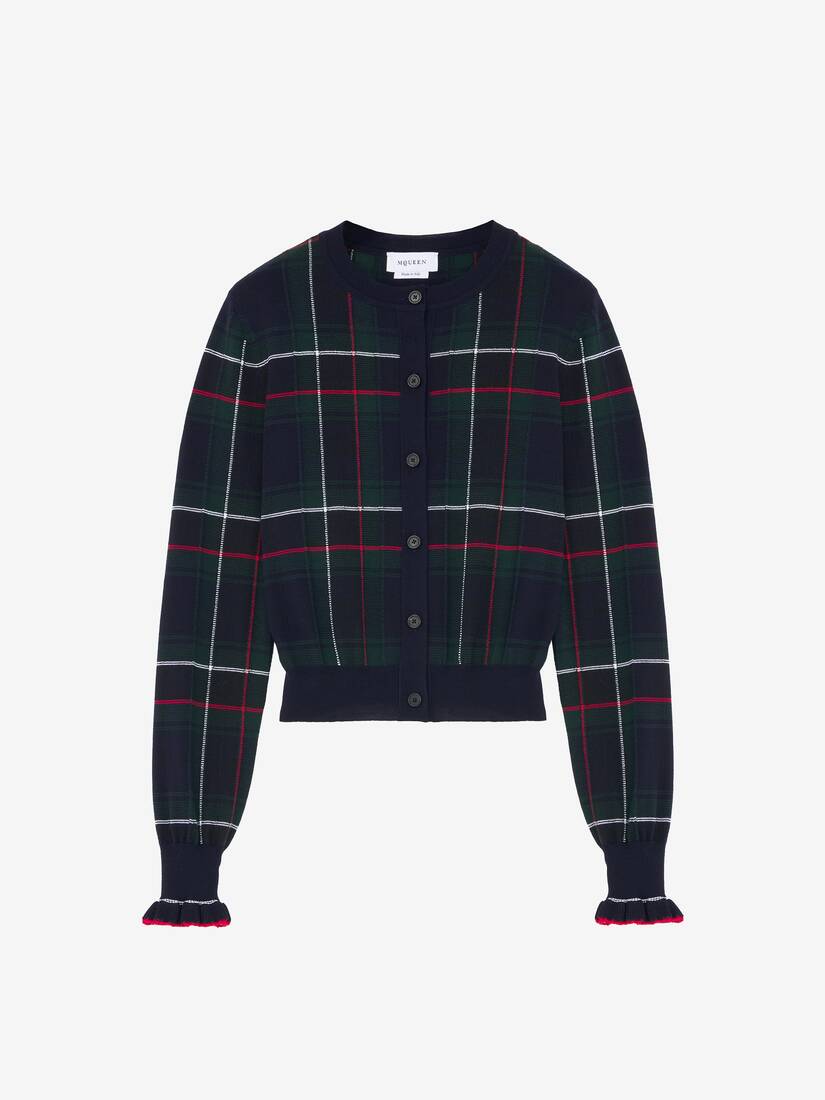 Wool Tartan Cardigan