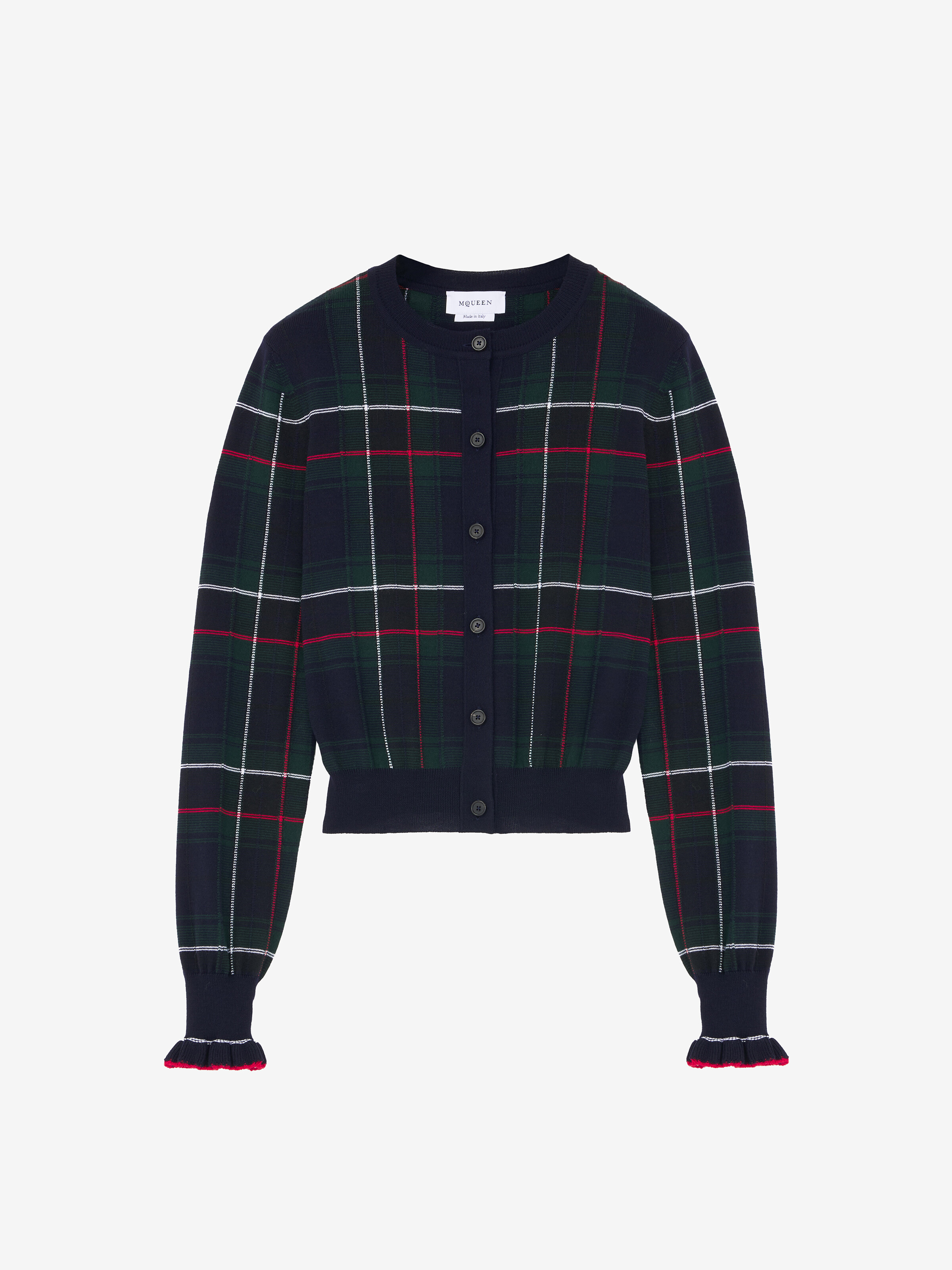 Wool Tartan Cardigan
