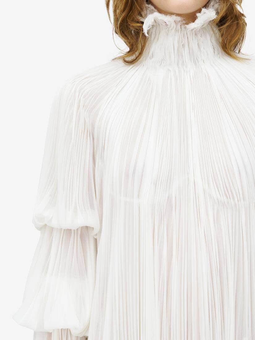 Pleated Chiffon Dress