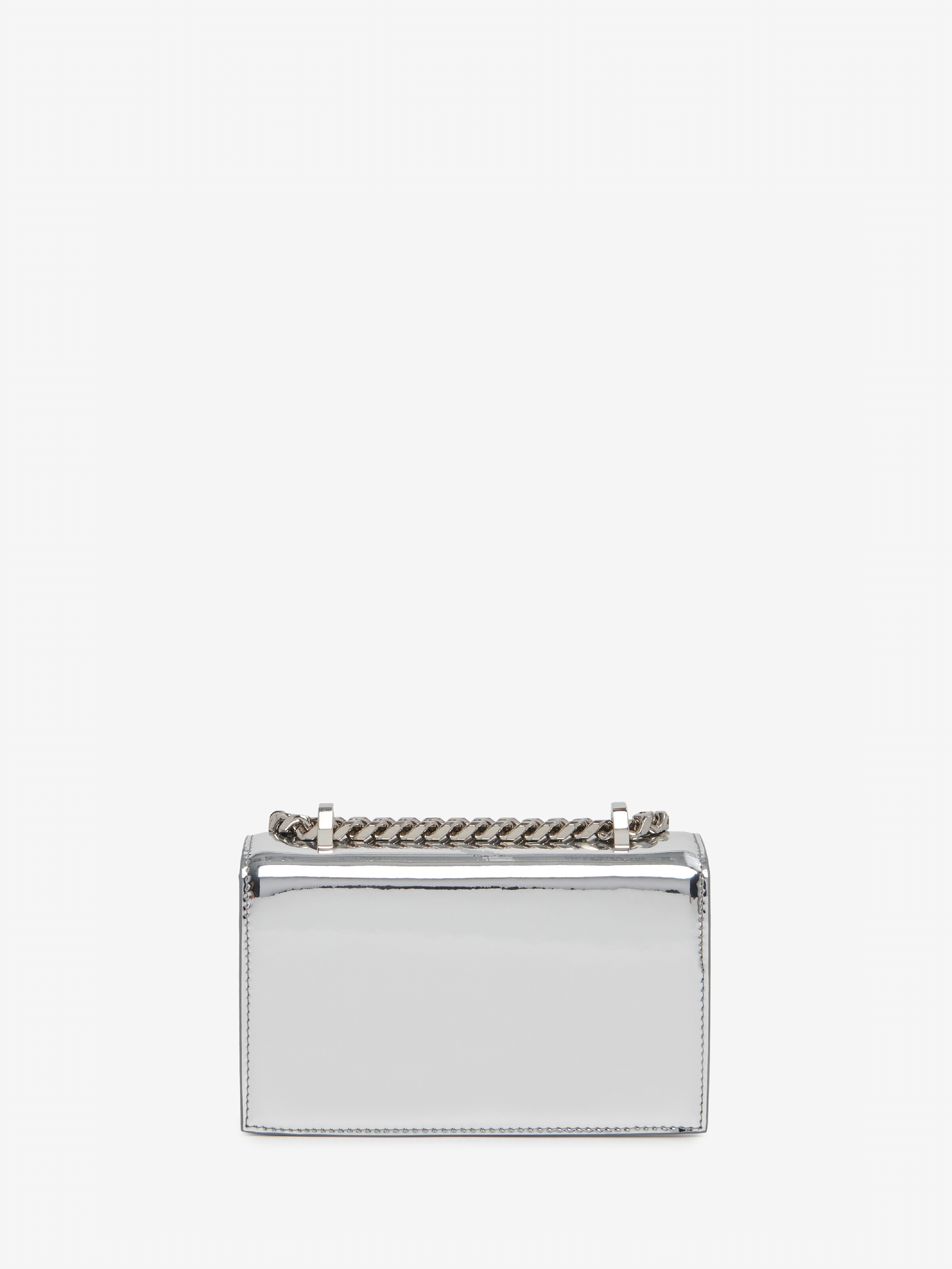 Women's Mini Jewelled Satchel in Silver in Thermoplastic Polyurethane, Metallic Fiber, Polyester | Alexander McQueen - image 3