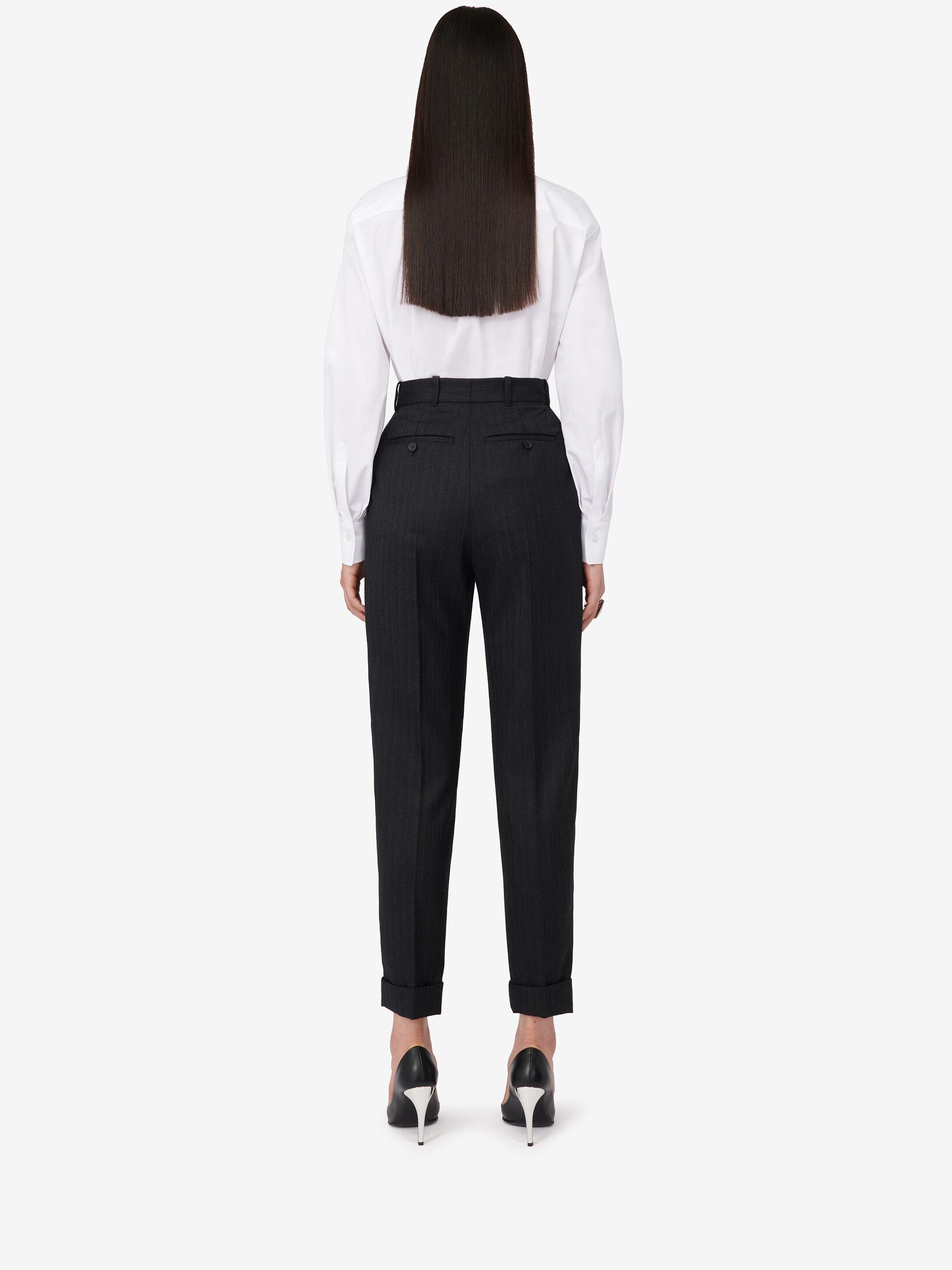 Black Belted Tapered Trousers – Mint Velvet