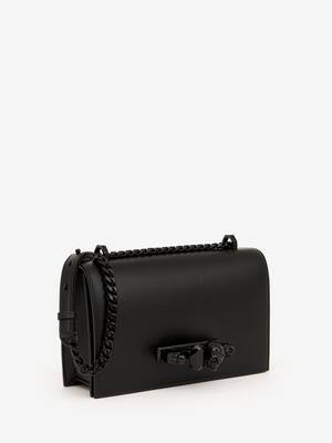 Mini Jewelled Satchel in Black | Alexander McQueen US