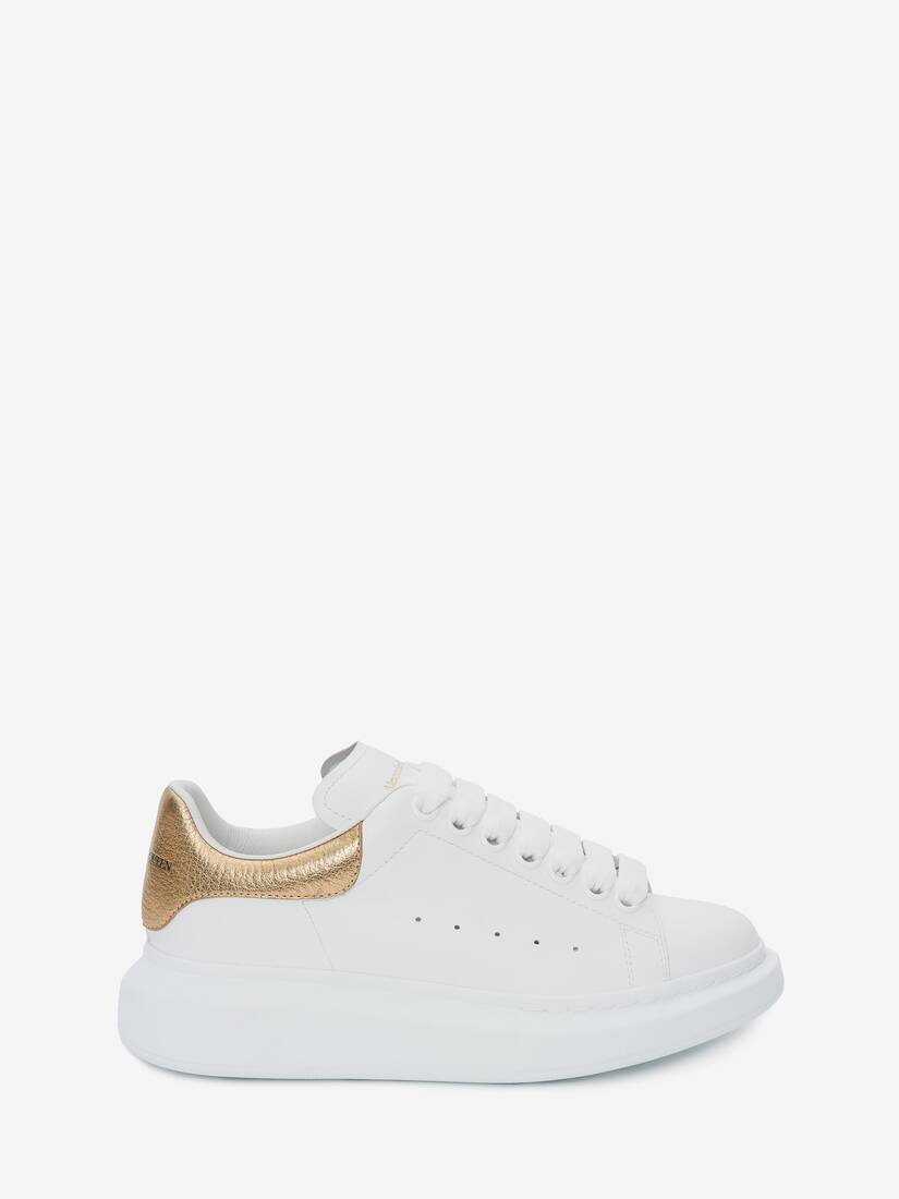 Men's Oversized Sneaker in White/gold