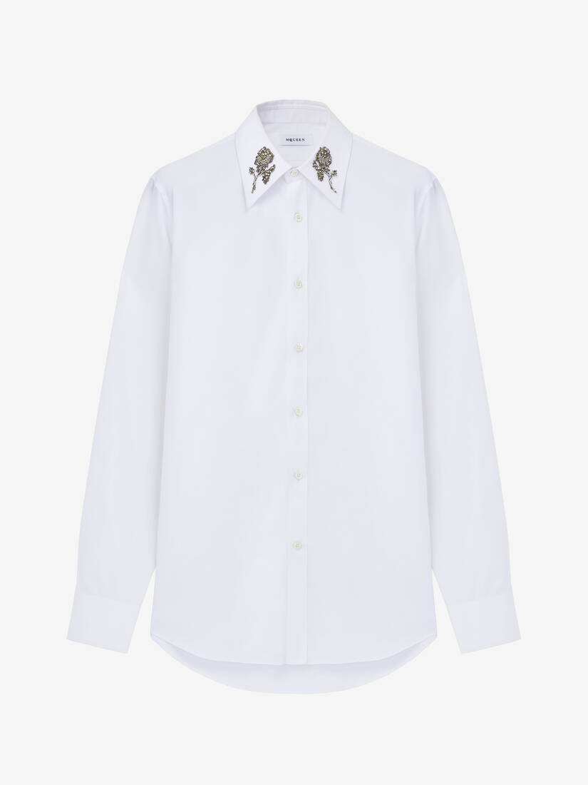 Chemise avec broderie Sailor Tattoo Rose | Alexander McQueen - image 1