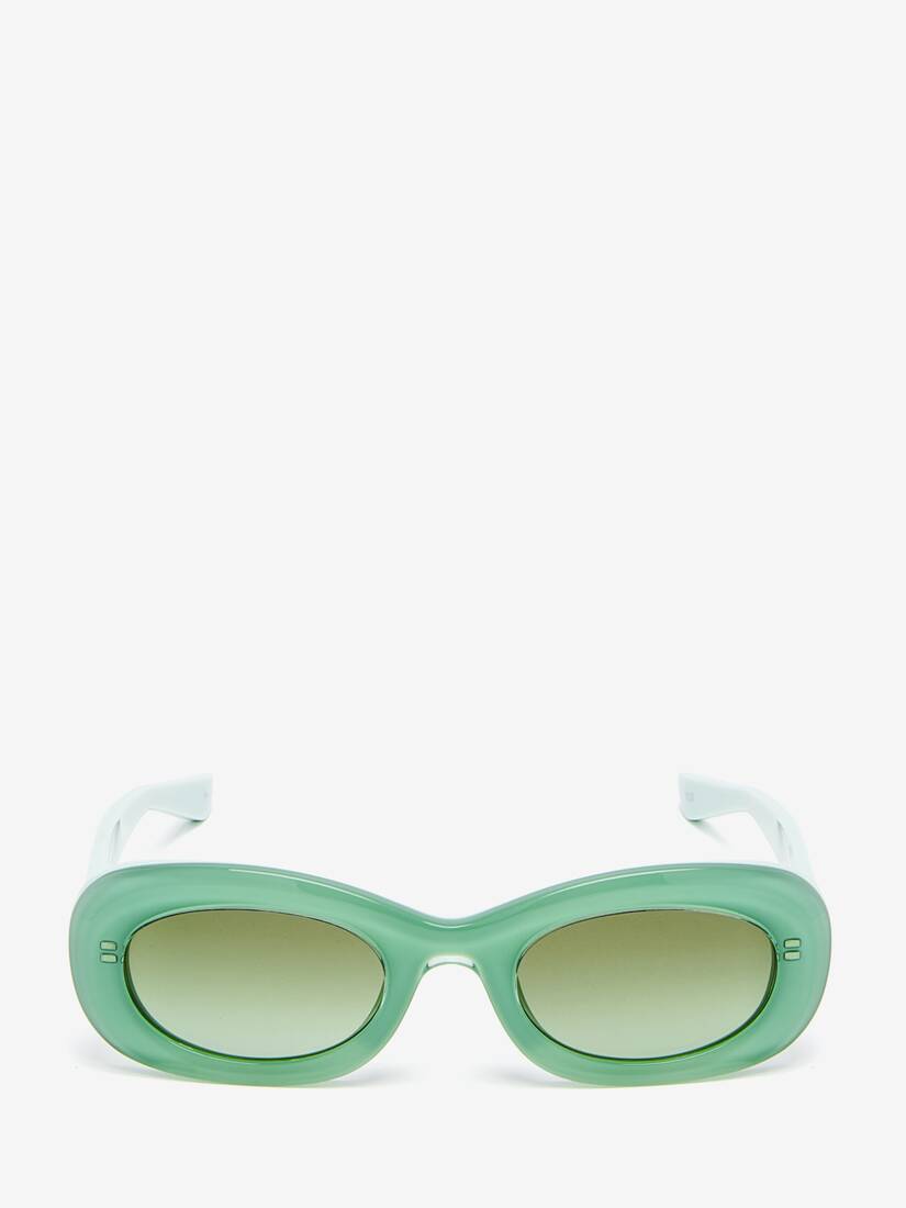 McQueen Logo Oval Sunglasses