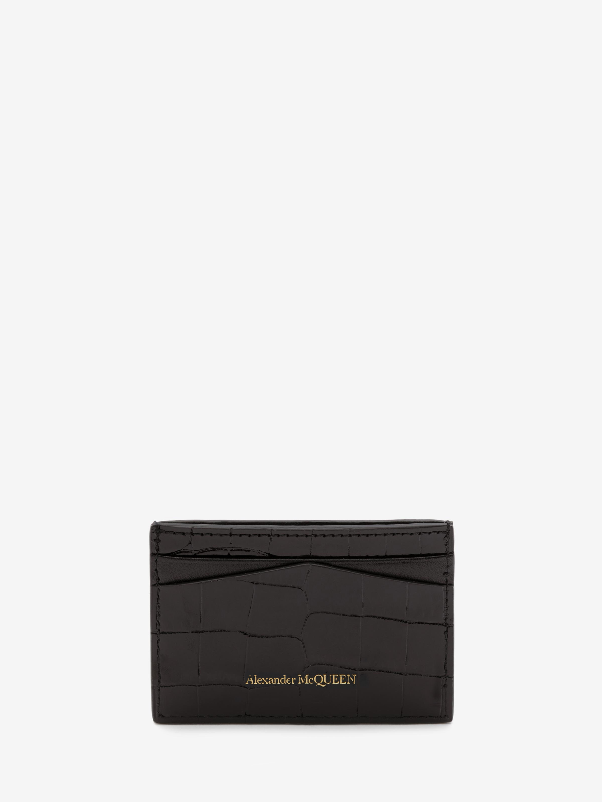 Porte-cartes Skull pour Femme en Noir in Cuir de veau | Alexander McQueen - image 3