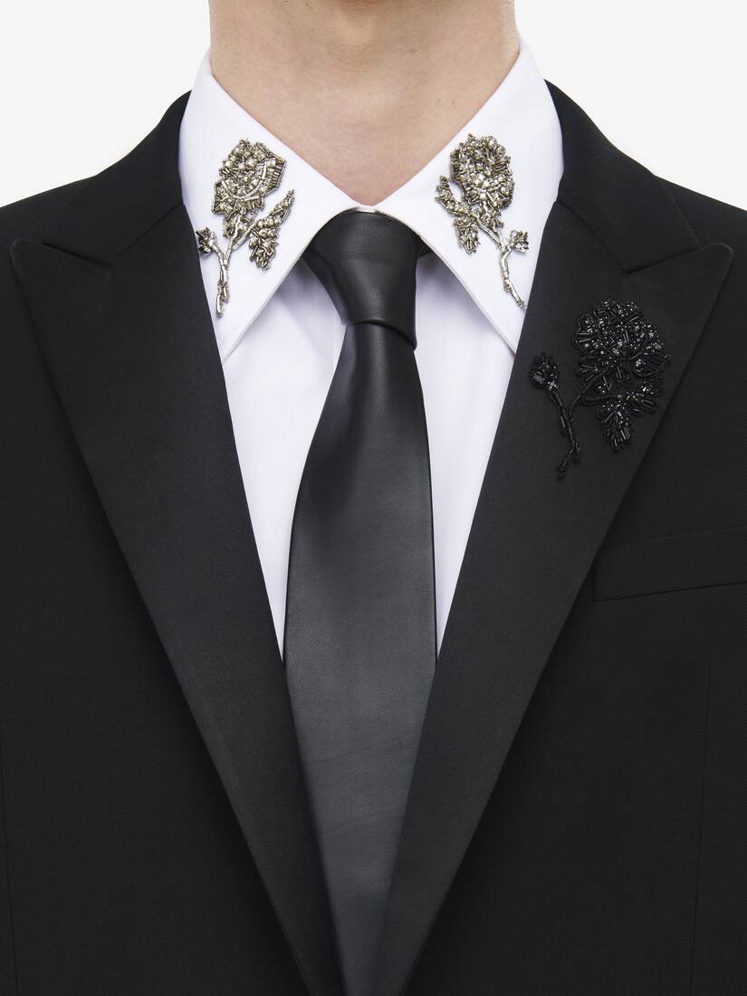 McQueen Logo Leather Tie