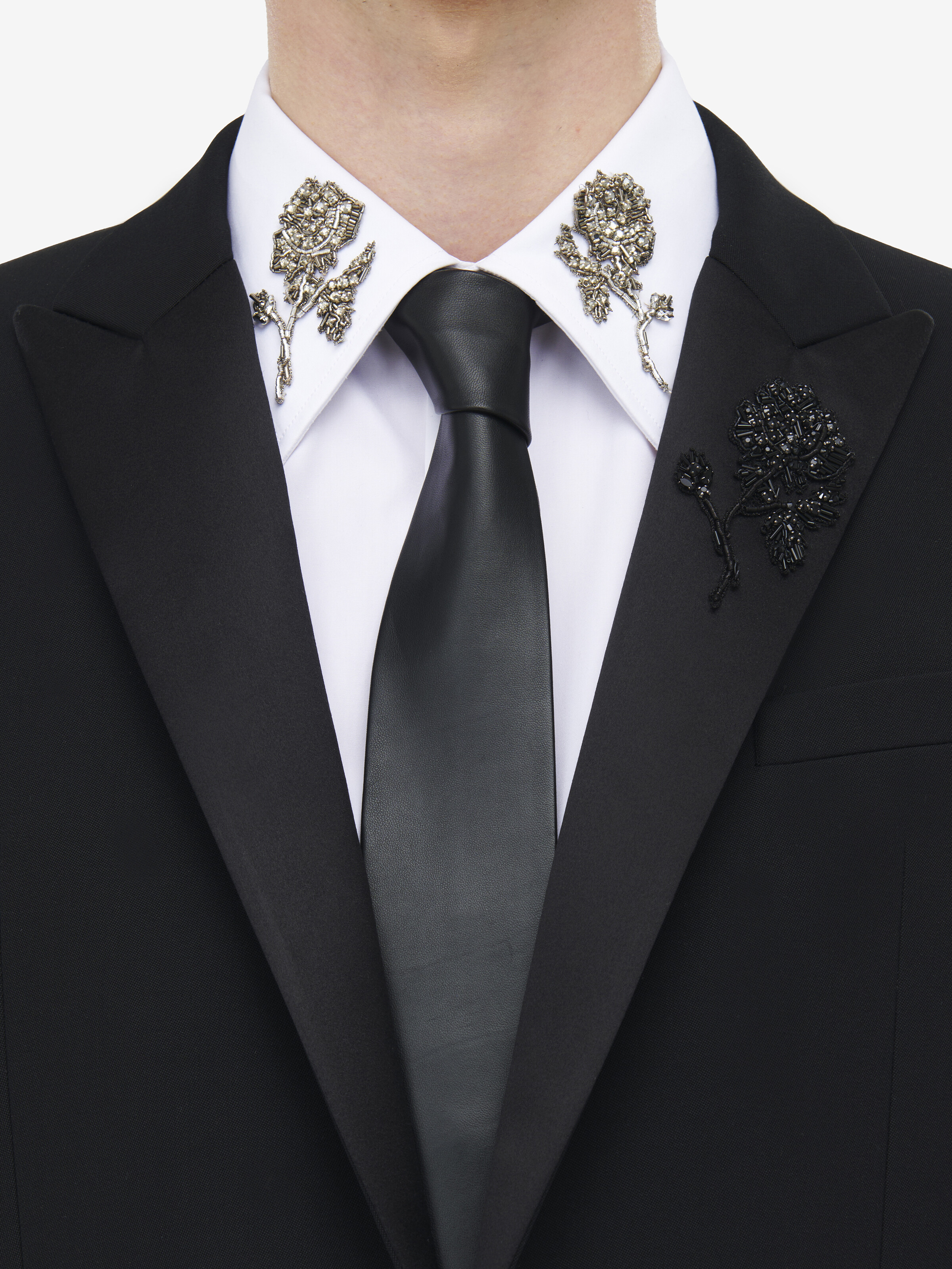 Alexander Mcqueen Mcqueen Logo Leather Tie