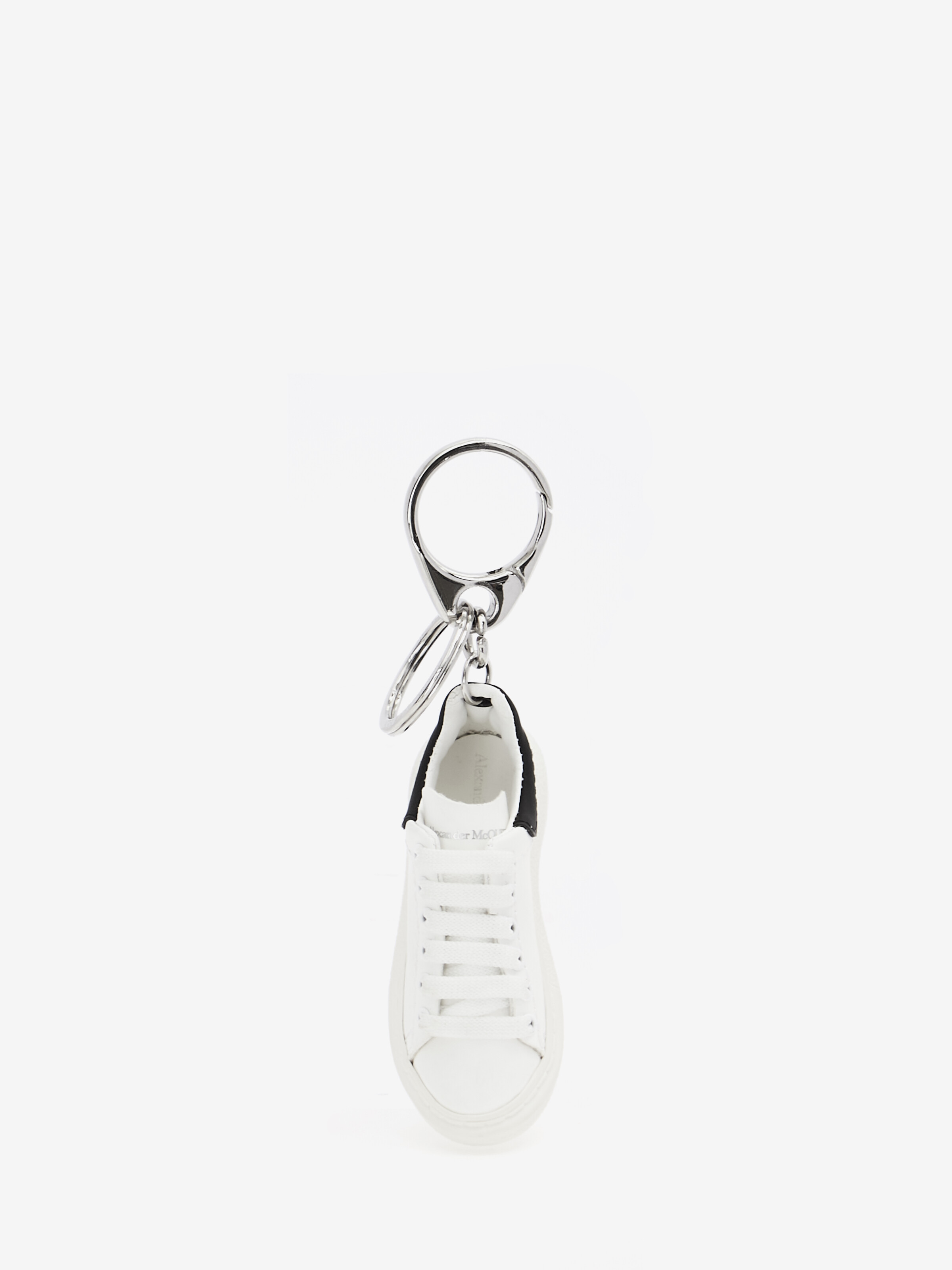 Men's Oversized Sneaker Keyring in White/Black in 100% Calfskin | Alexander McQueen - image 2
