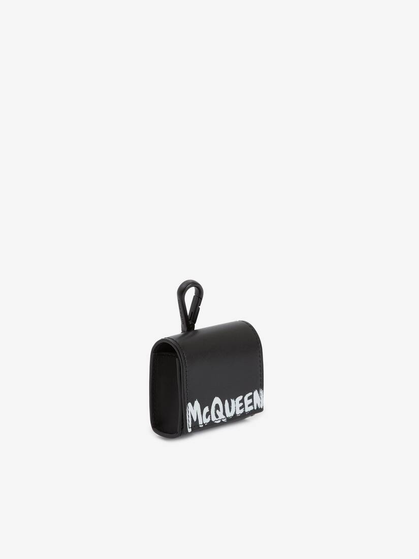 Men's McQueen Graffiti Airpod Pro Case in Black/white