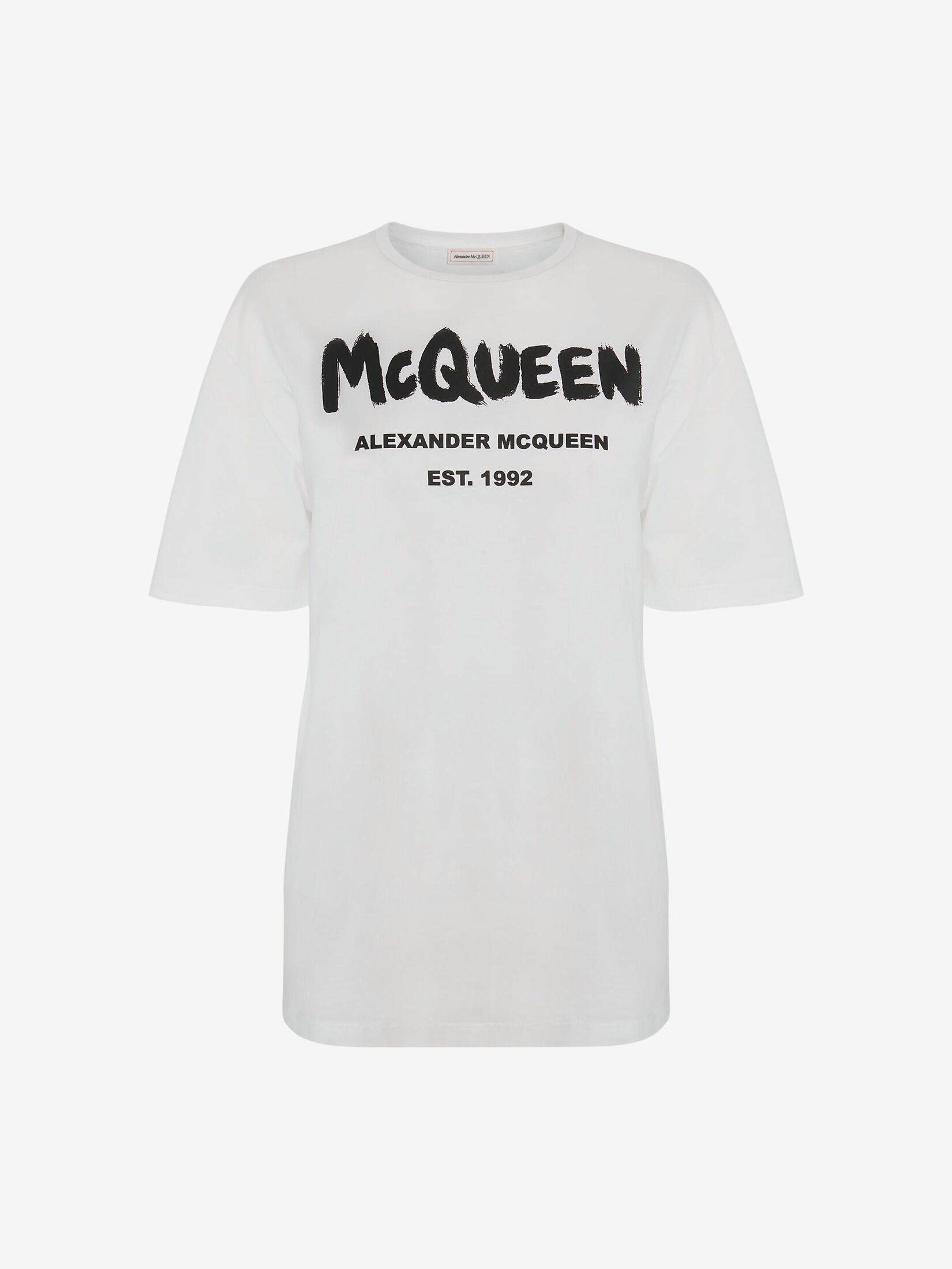 Alexander McQueen graffiti print short-sleeve shirt - Black