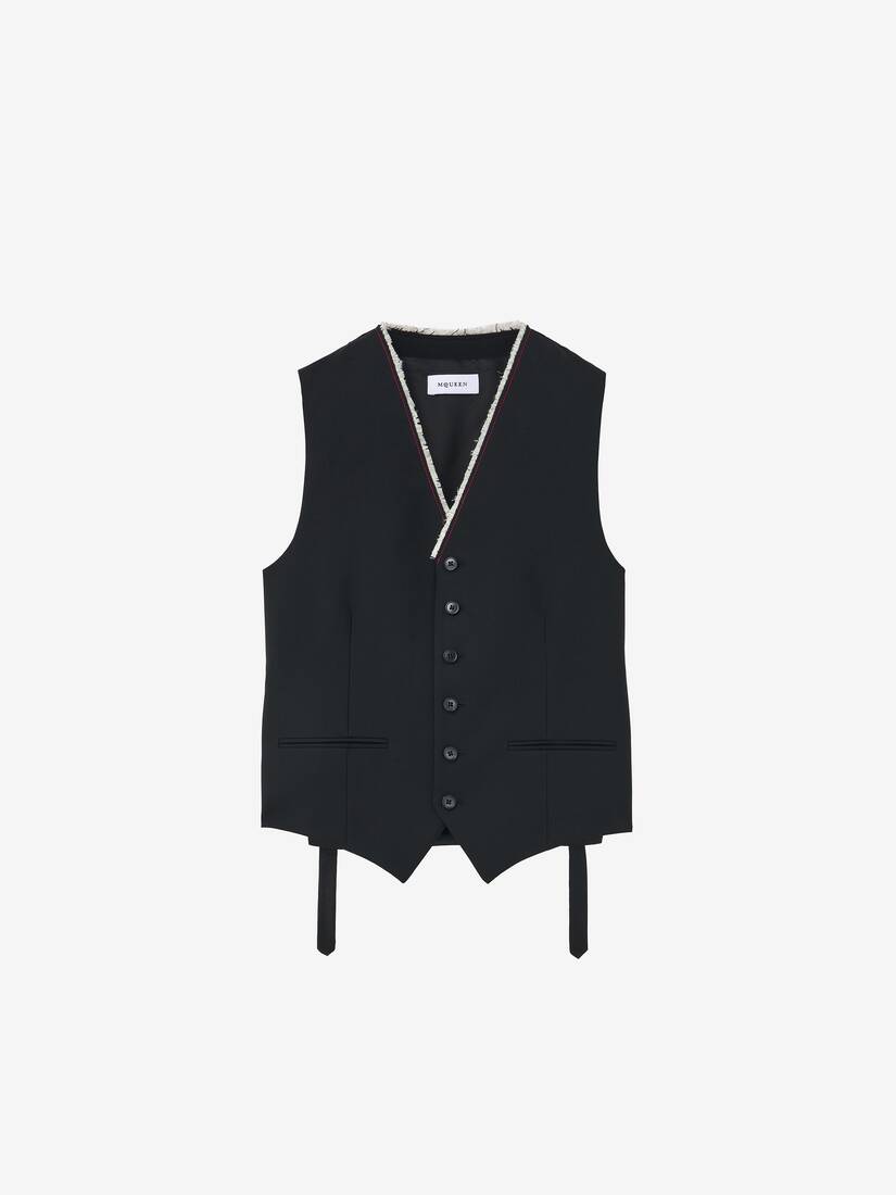 Raw Edge Canvas Waistcoat