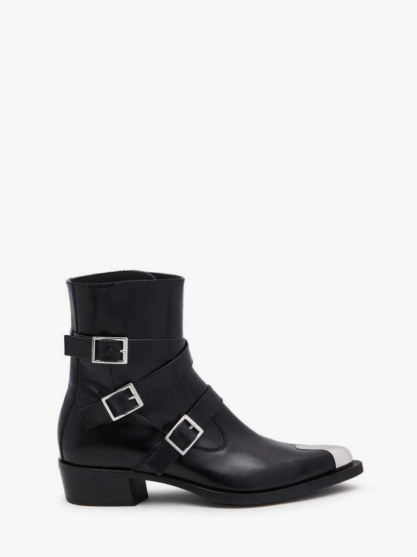 Alexander mcqueen buckle boots sale