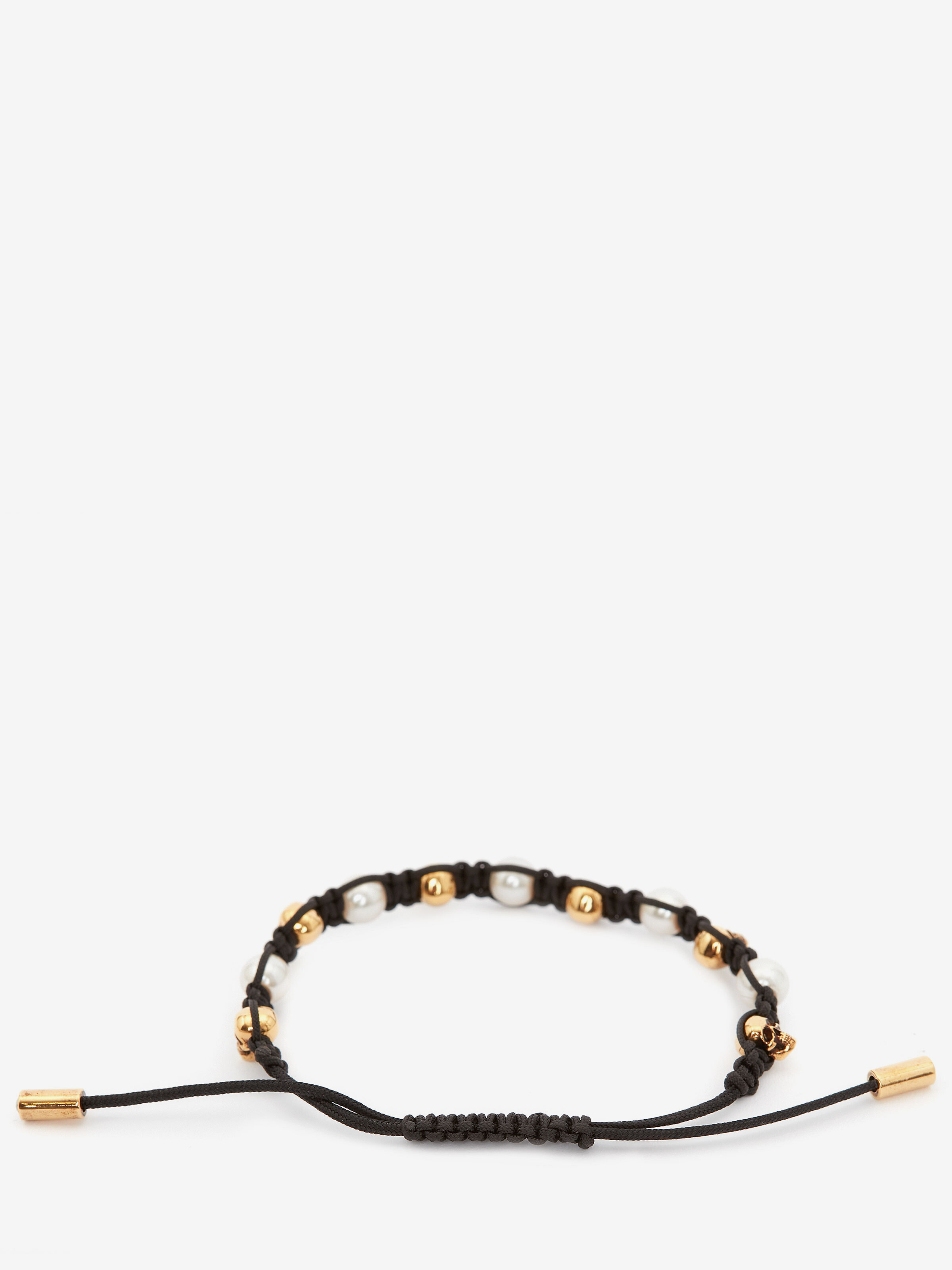 Pearly Skull Friendship Bracelet