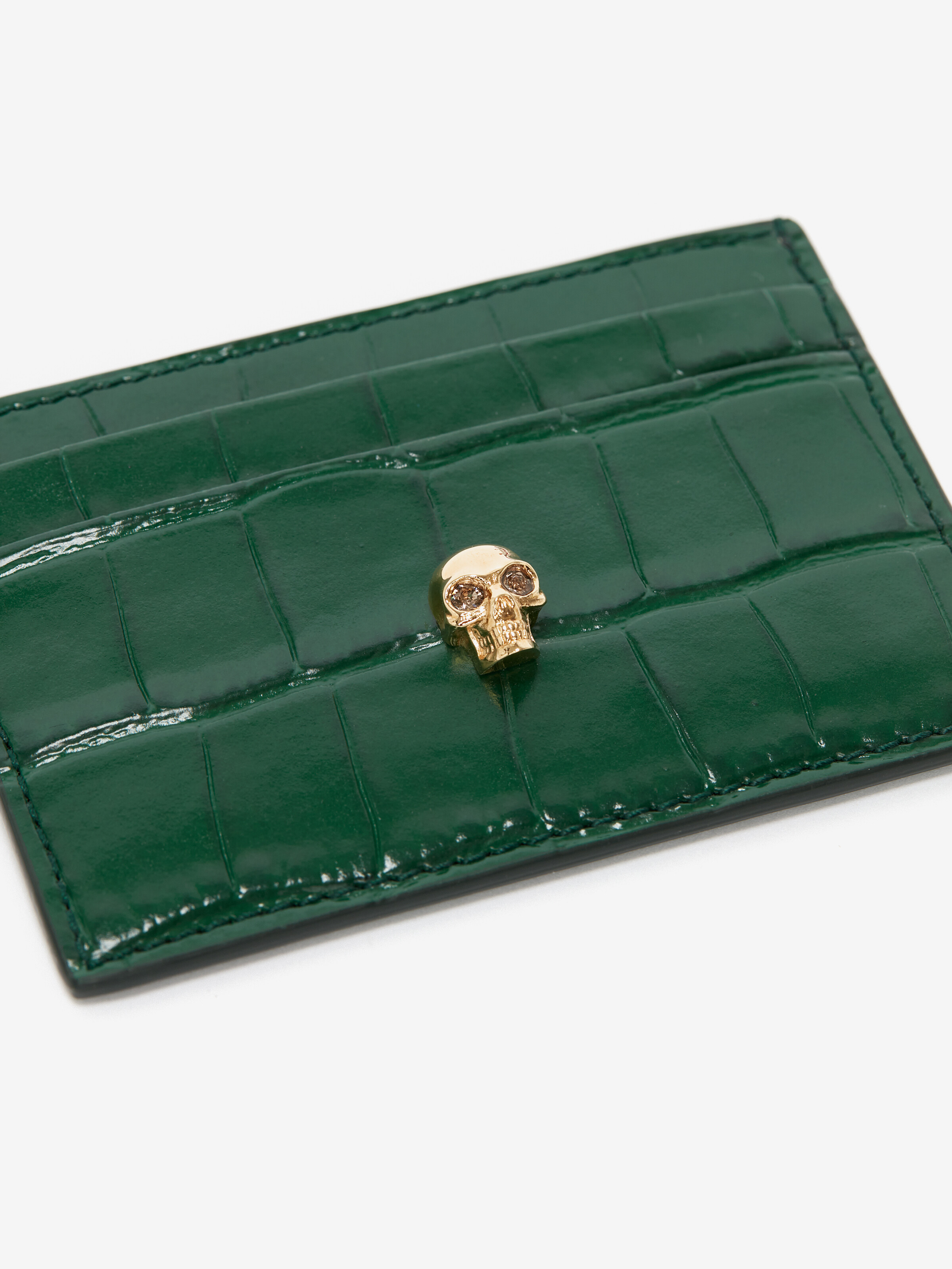 Embossed Croc Card Holder