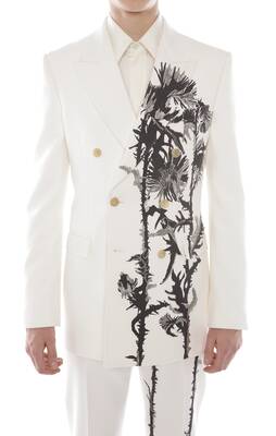 Embroidered Thistle Double Breasted Jacket