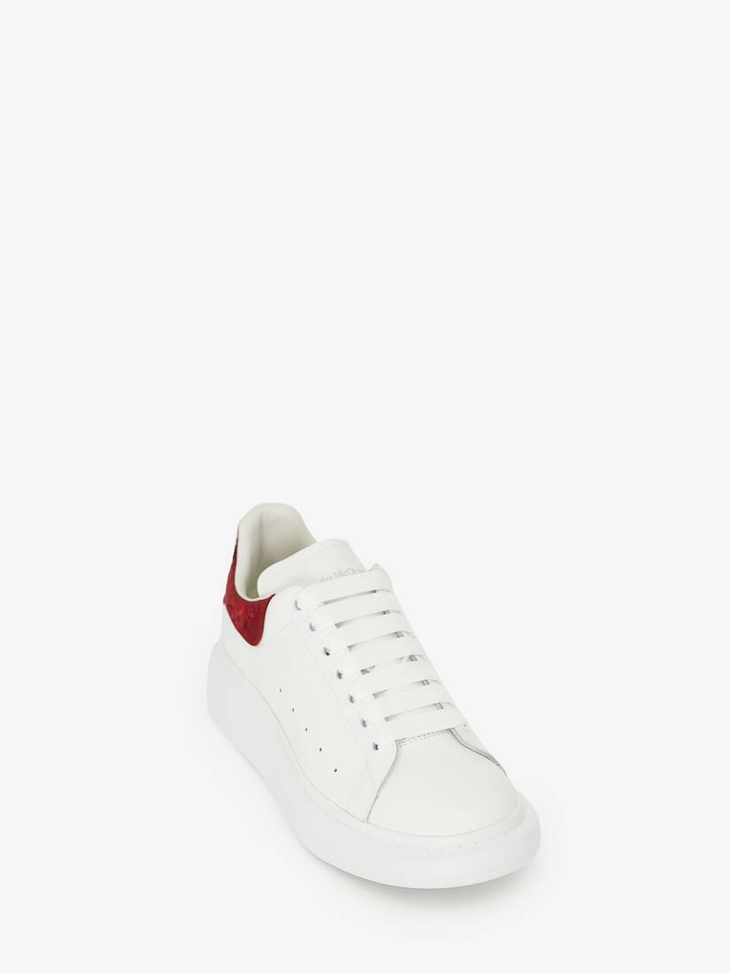 Alexander McQueen Shoes  Mens Oversized Sneaker Optic White/Lust