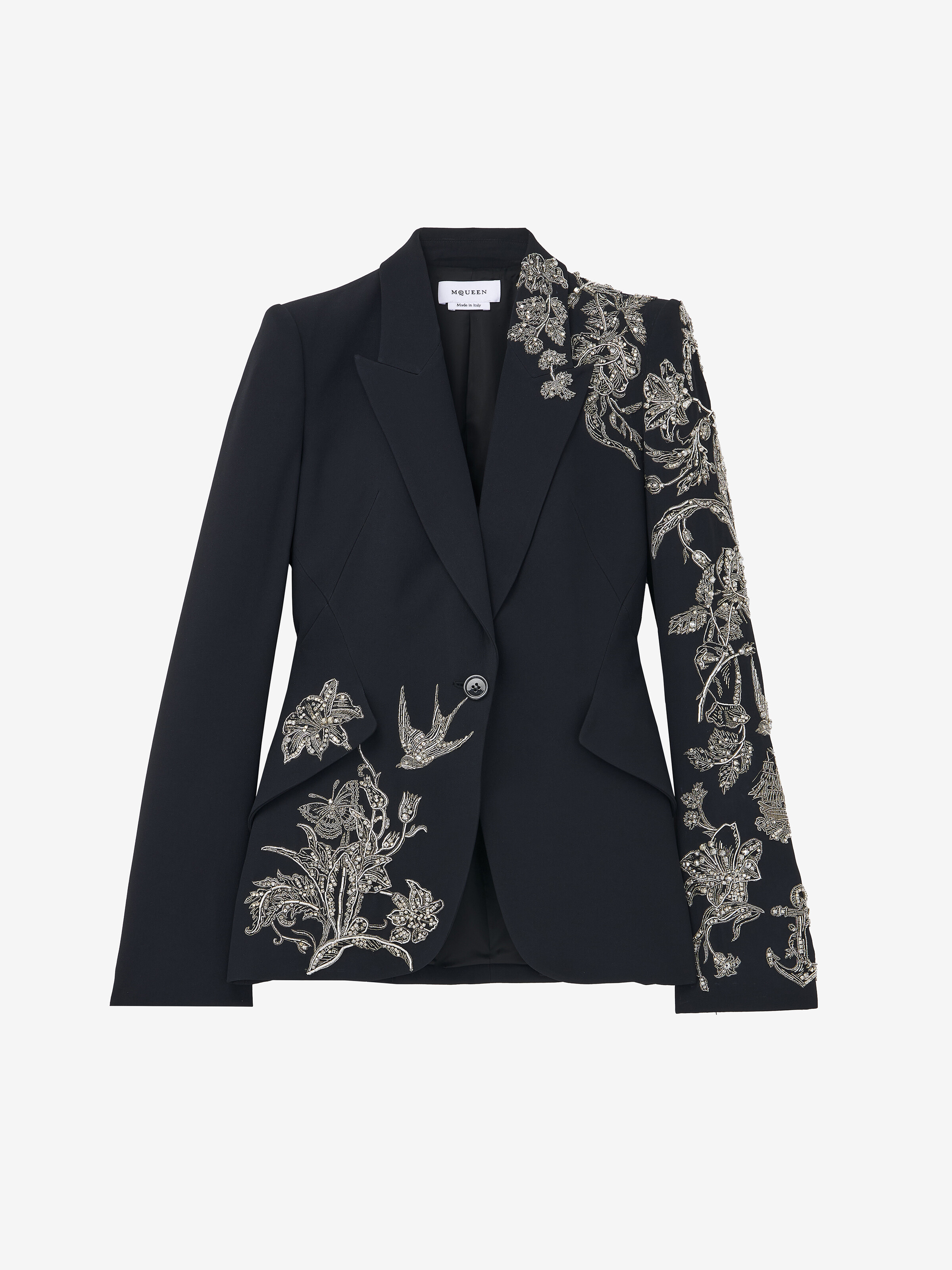 Silver Tattoo Embroidery Jacket