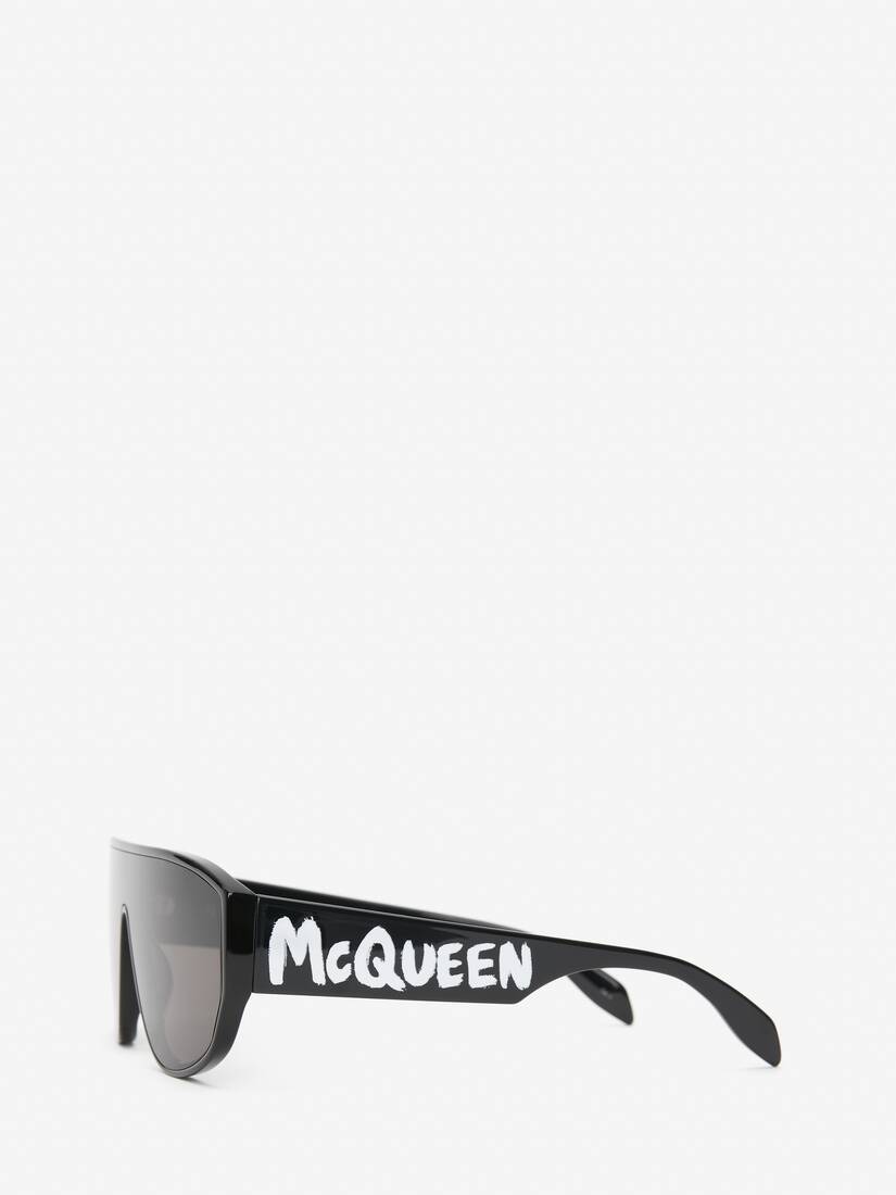 McQueenグラフィティ マスク サングラス ブラック Alexander McQueen JP