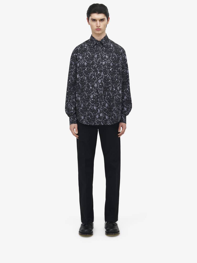 Feather Print Relaxed Shirt